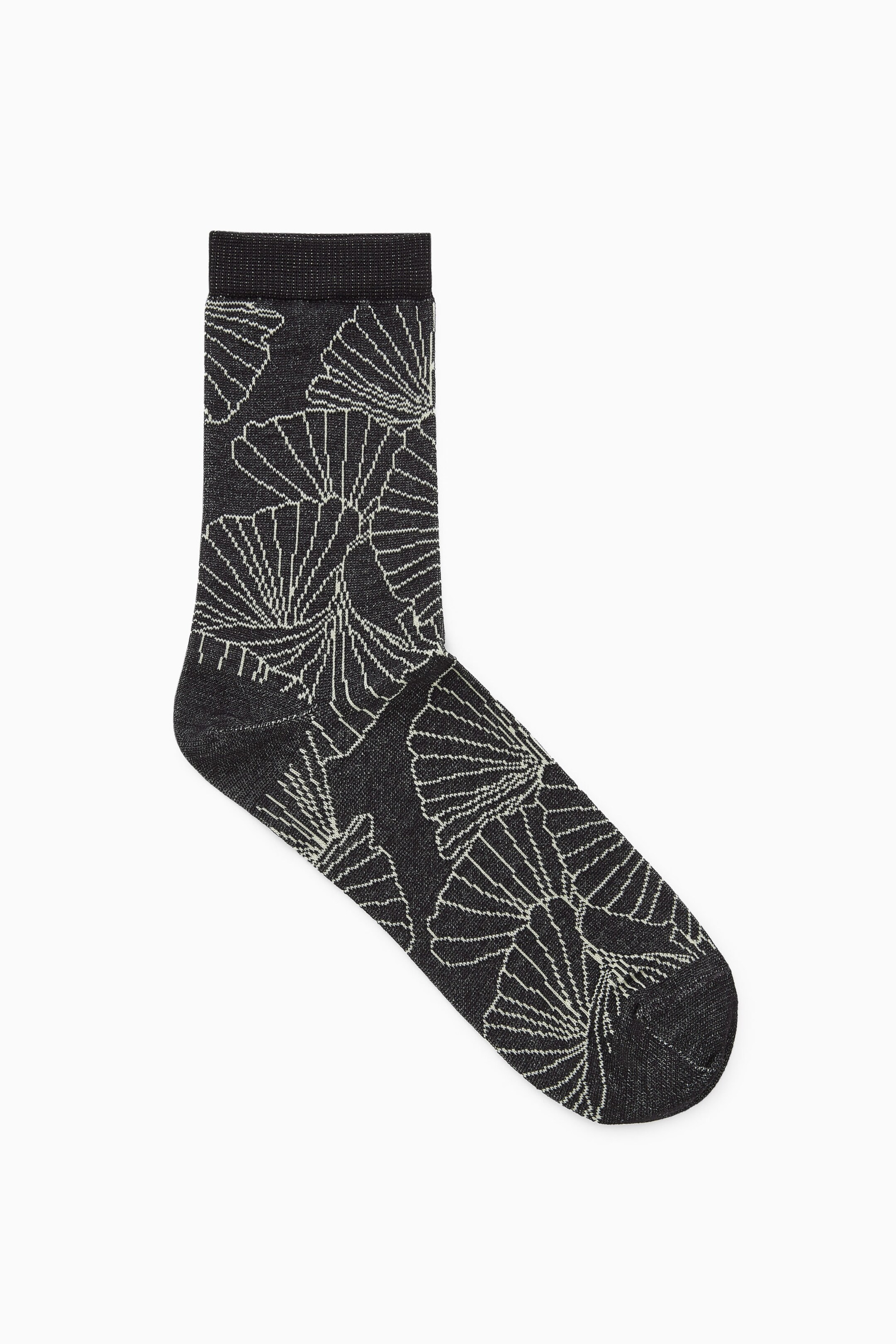 COTTON-BLEND JACQUARD SOCKS