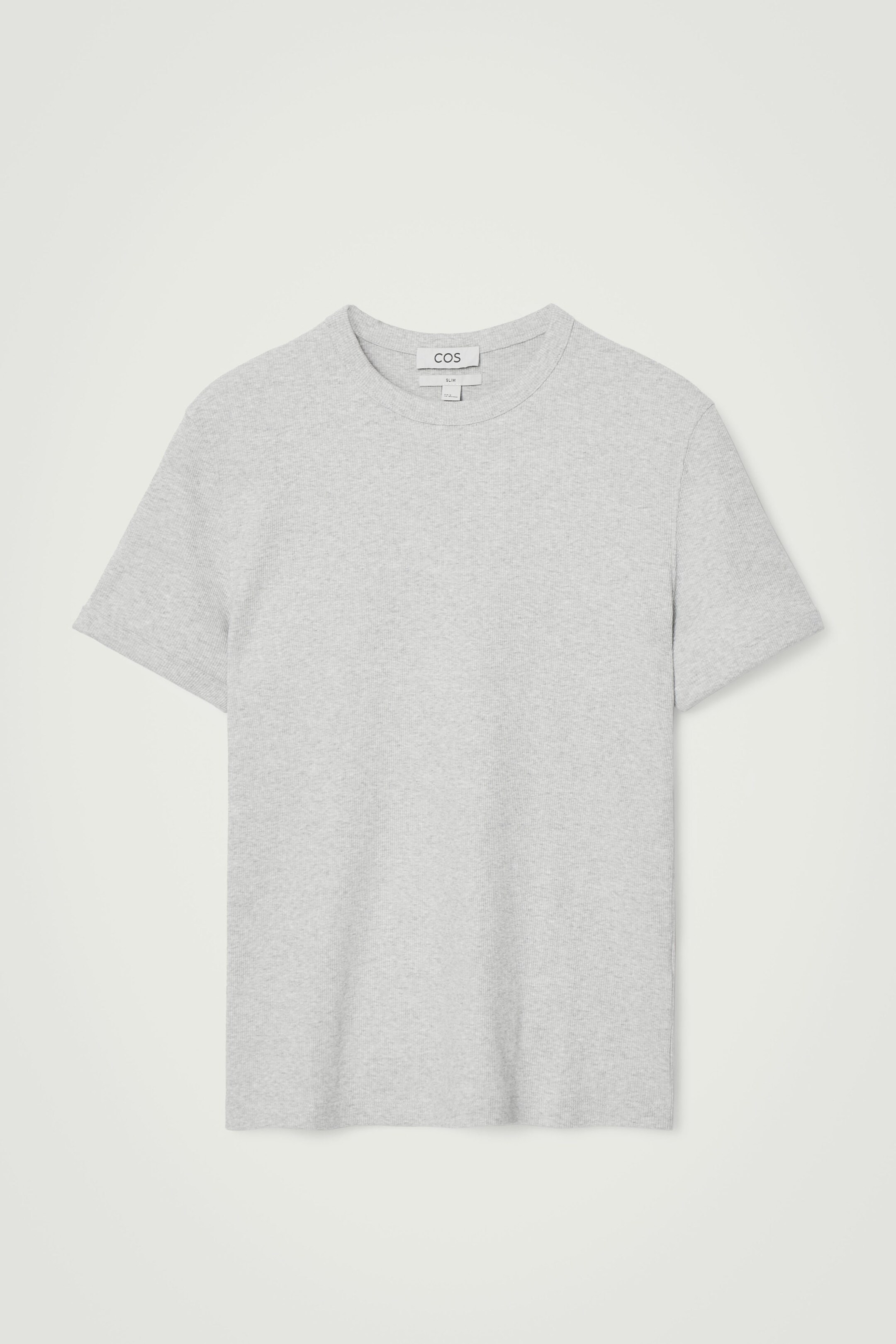 SLIM RIBBED COTTON T-SHIRT