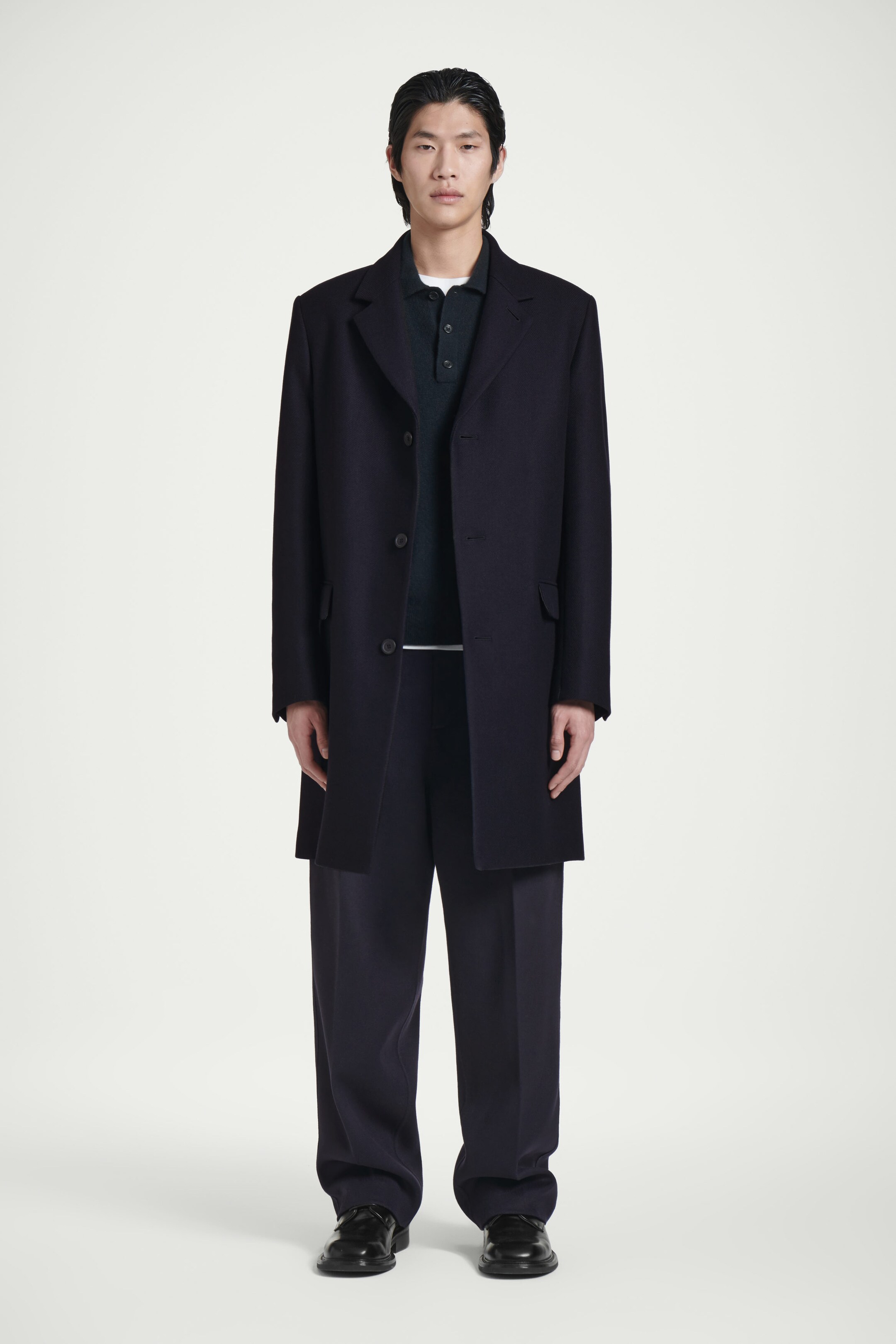 TAILORED WOOL-TWILL COAT