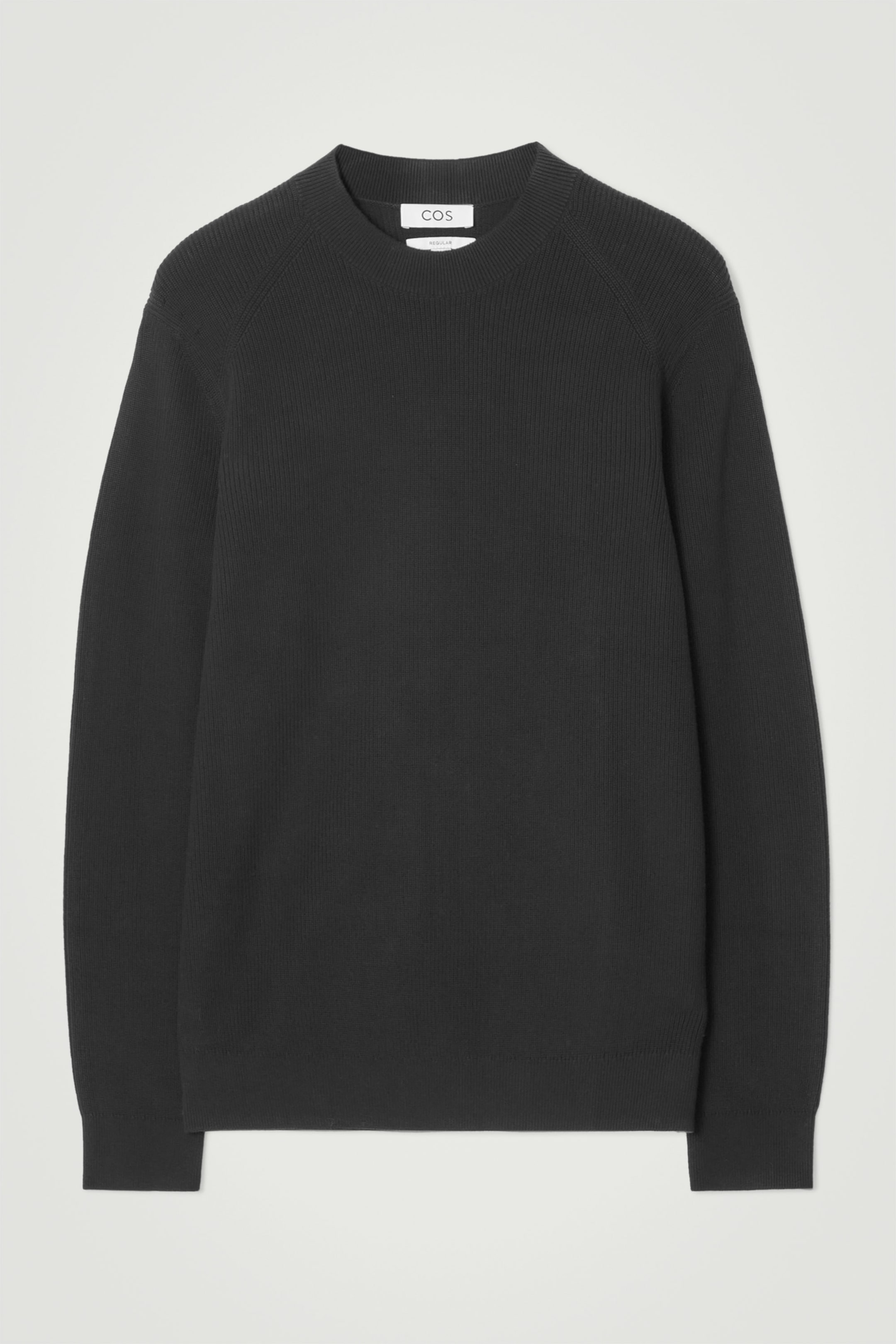 REGULAR RIBBED-KNIT COTTON JUMPER