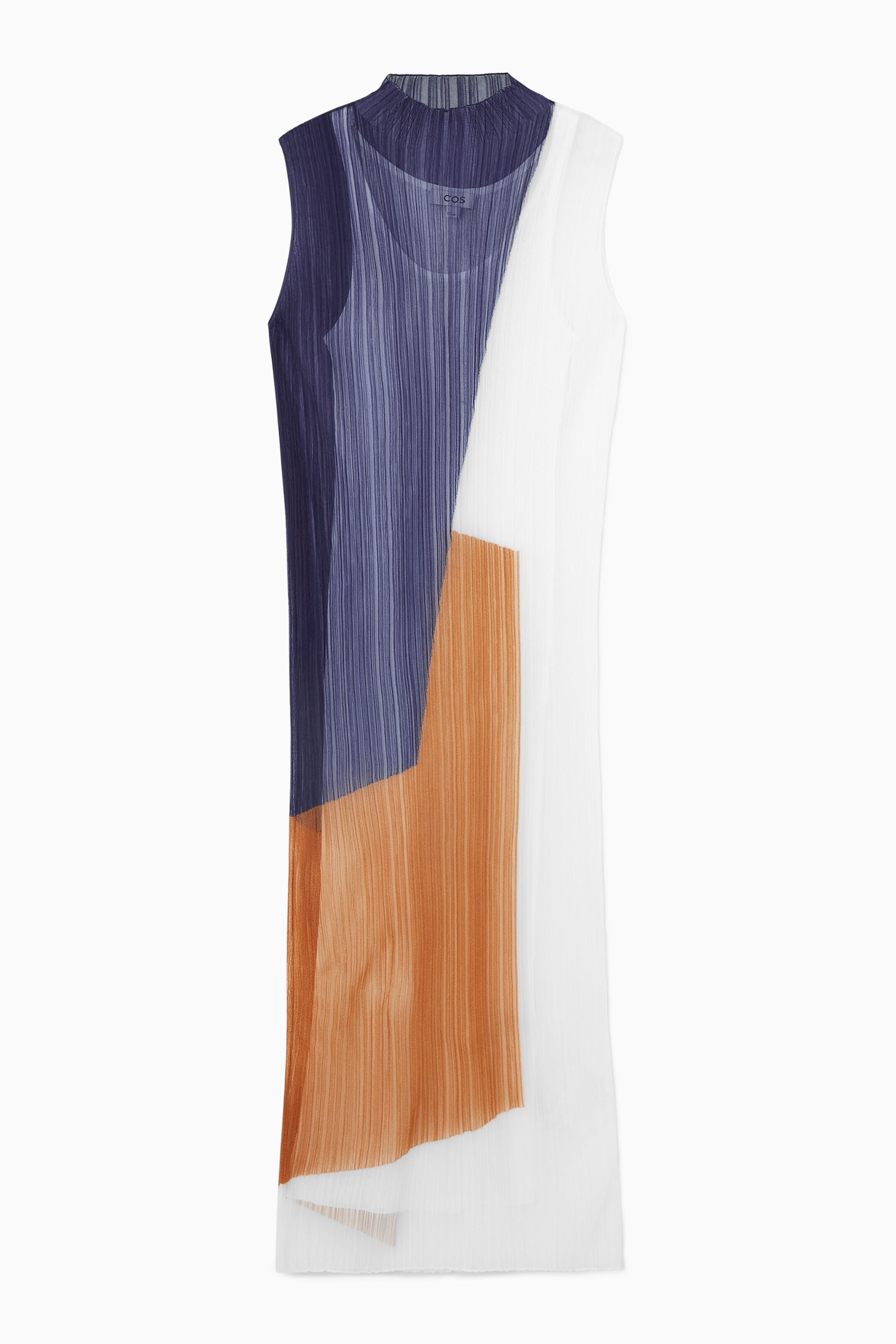 SHEER PLISSÉ MIDI DRESS