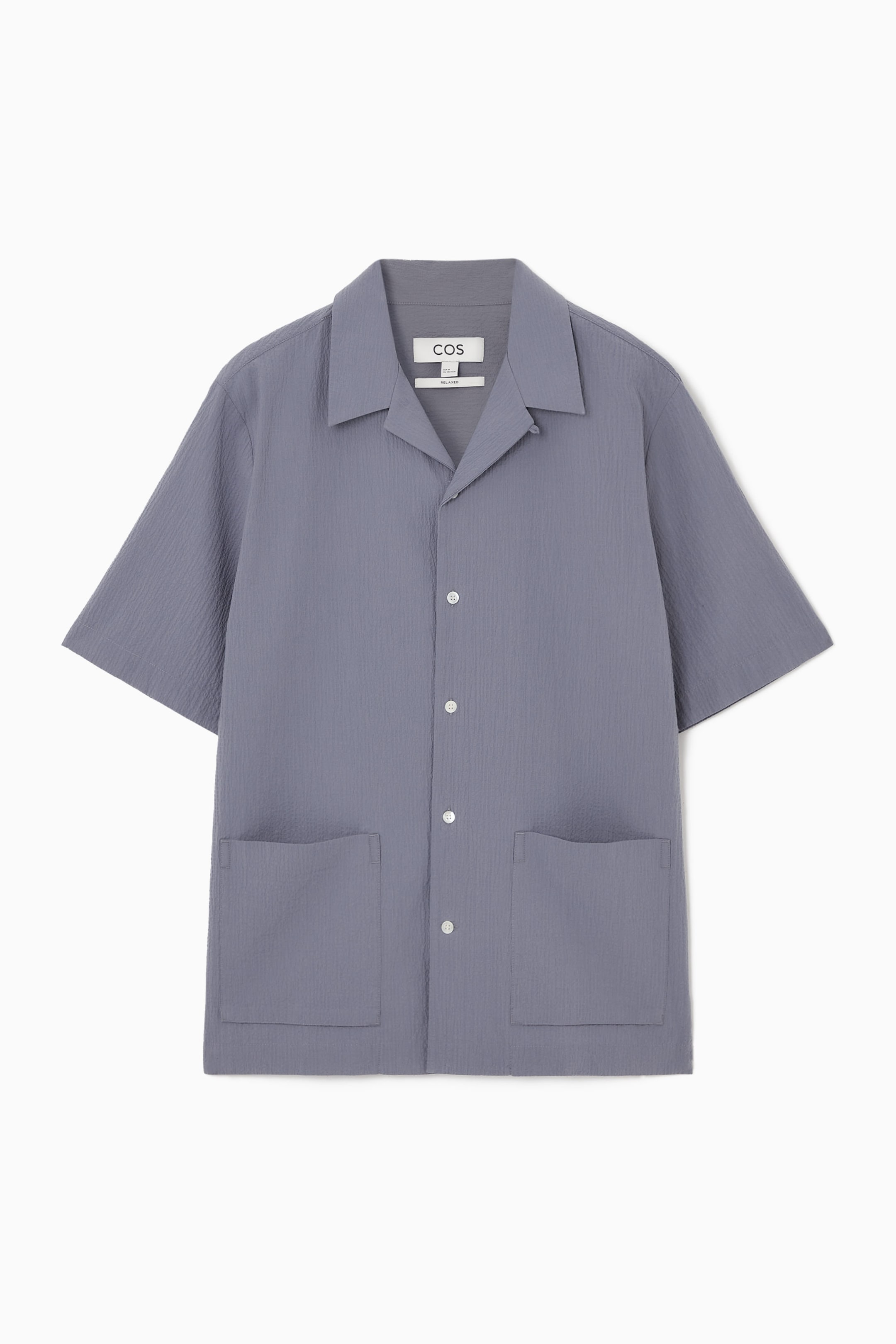 SHORT-SLEEVED COTTON-SEERSUCKER SHIRT