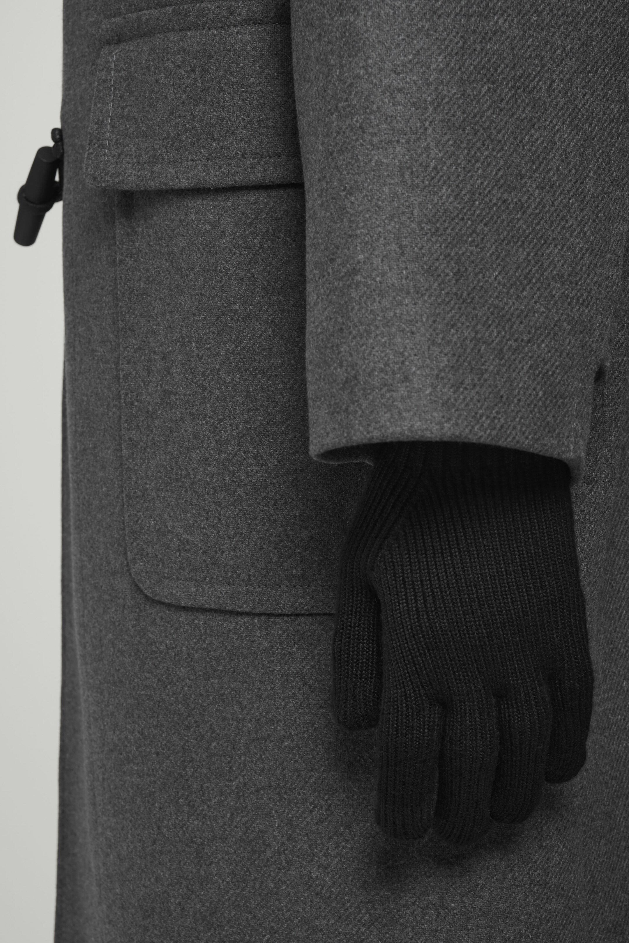 RIBBED WOOL GLOVES