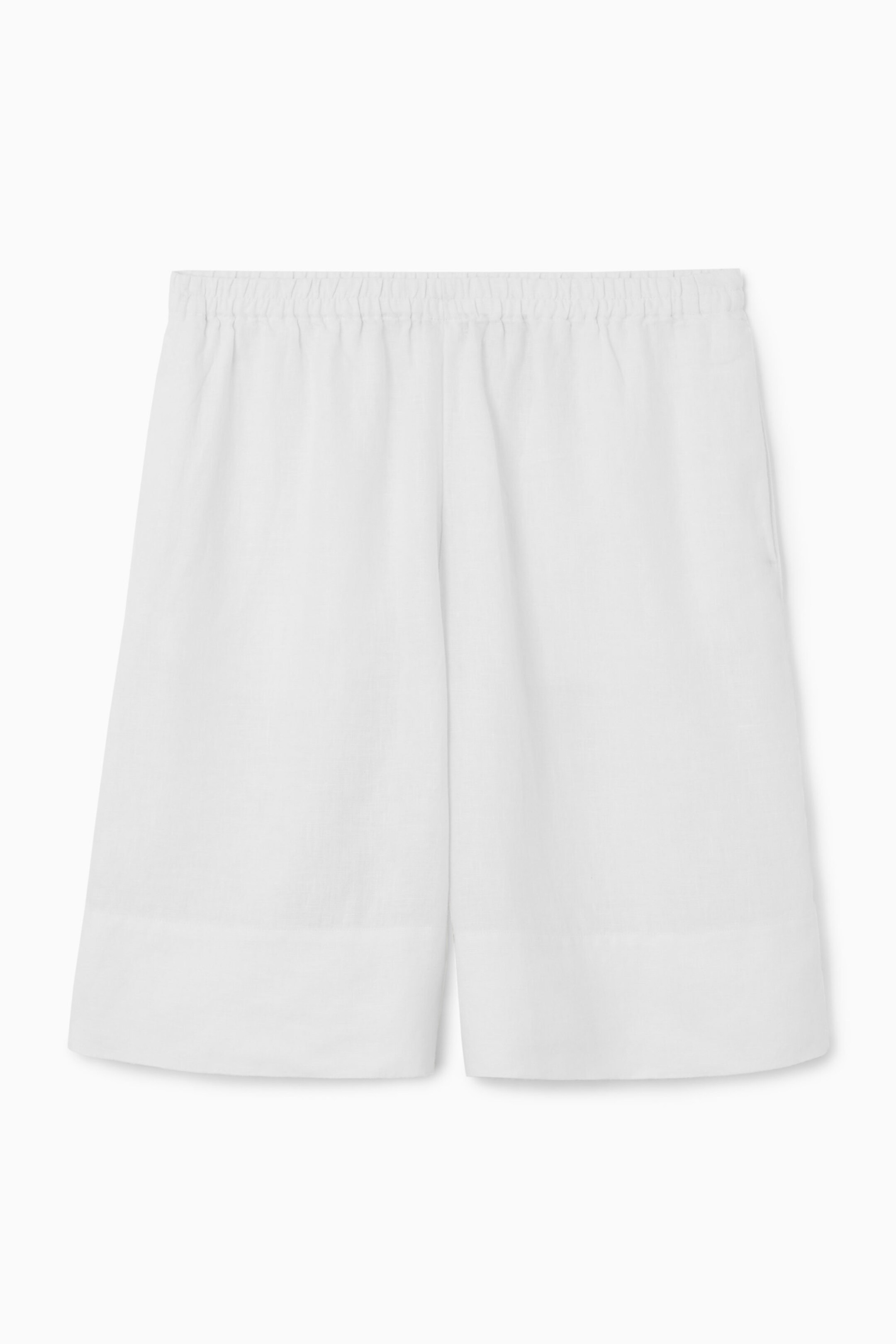 ELASTICATED LINEN SHORTS