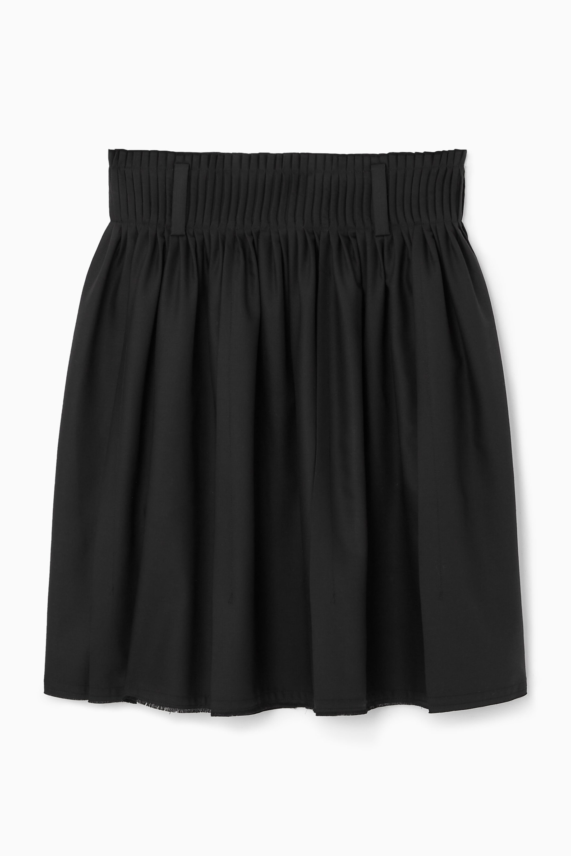 PLEATED WOOL-BLEND SKIRT