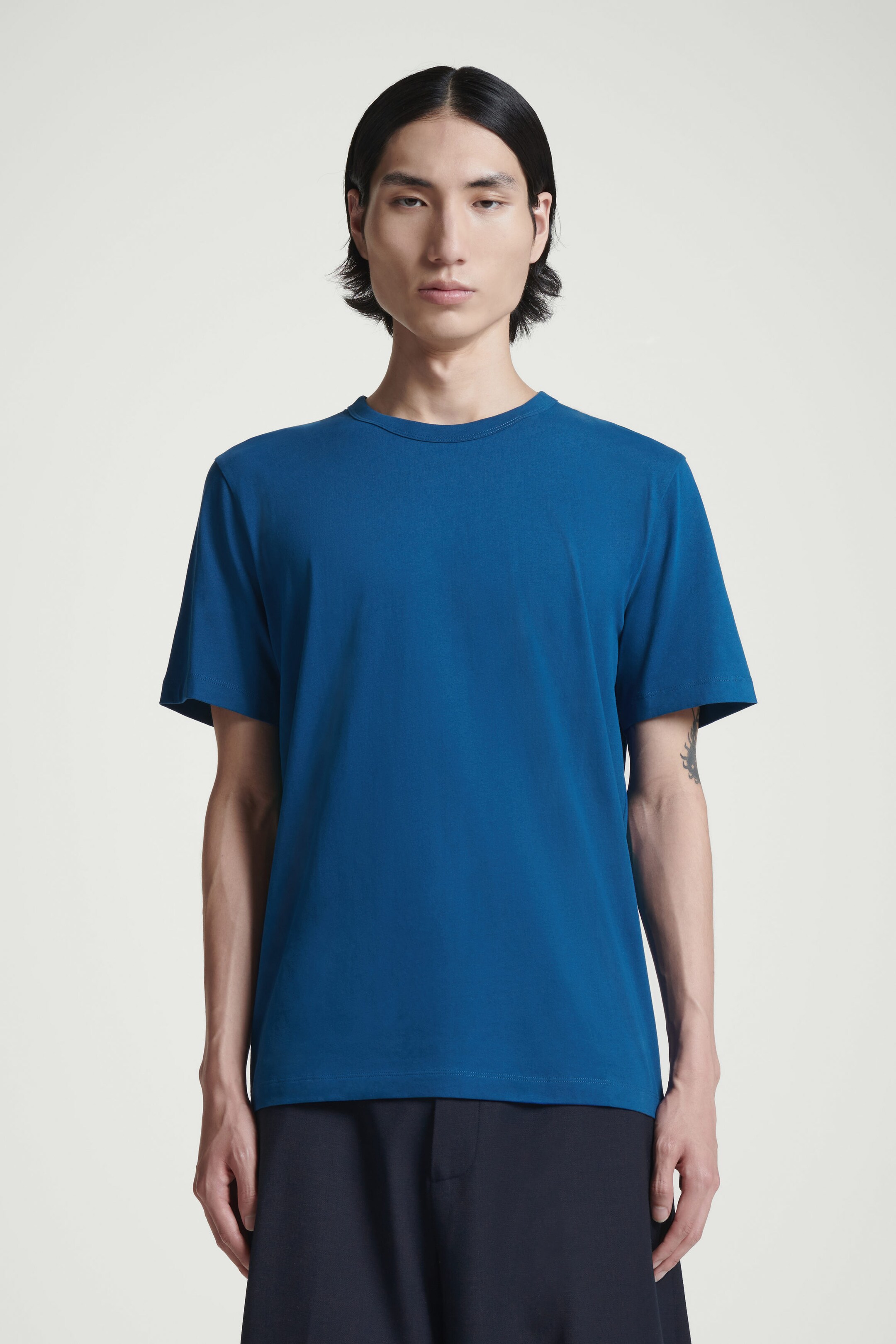 REGULAR LIGHTWEIGHT BRUSHED-COTTON T-SHIRT