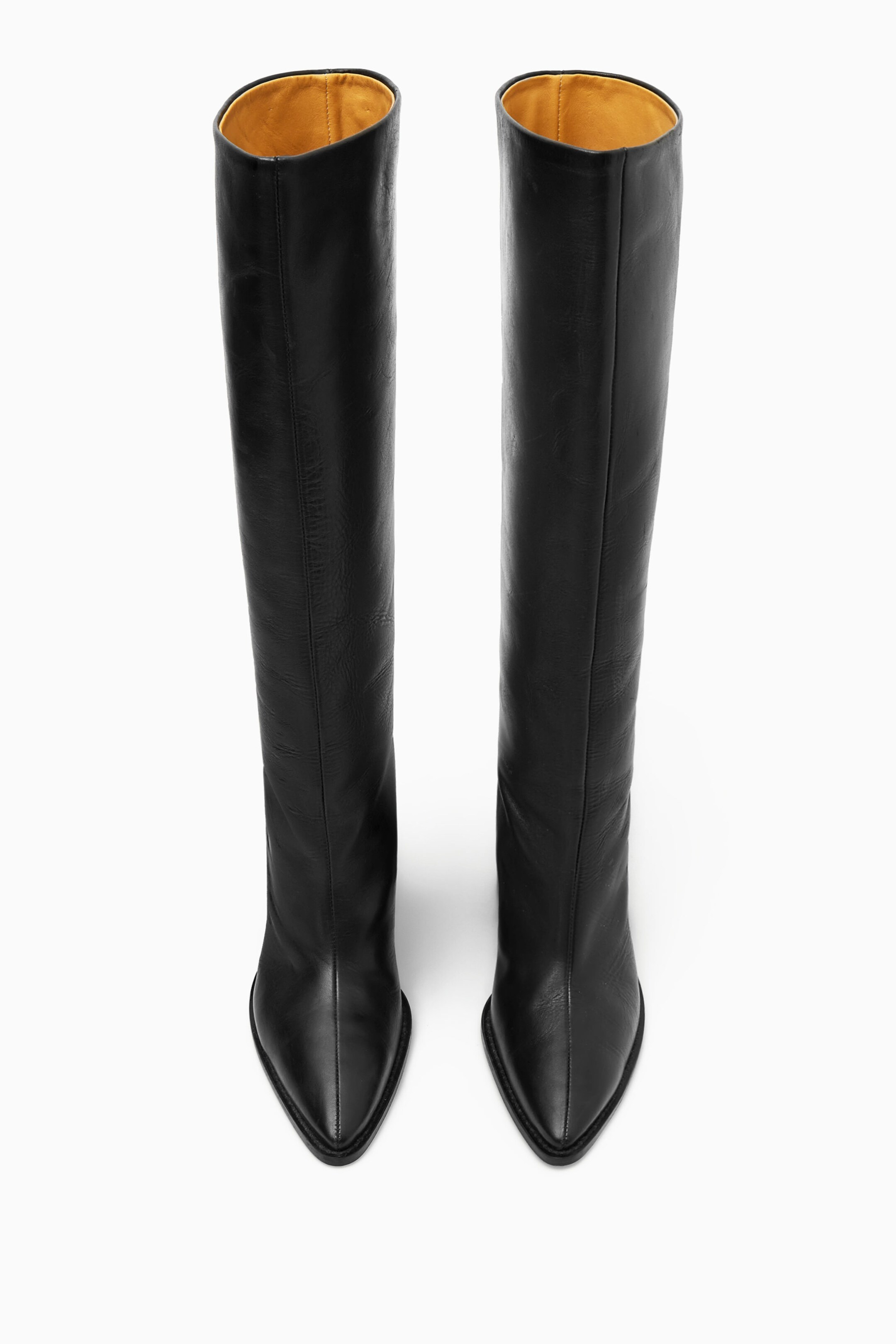 BOTTES LONGUES POINTUES CUIR