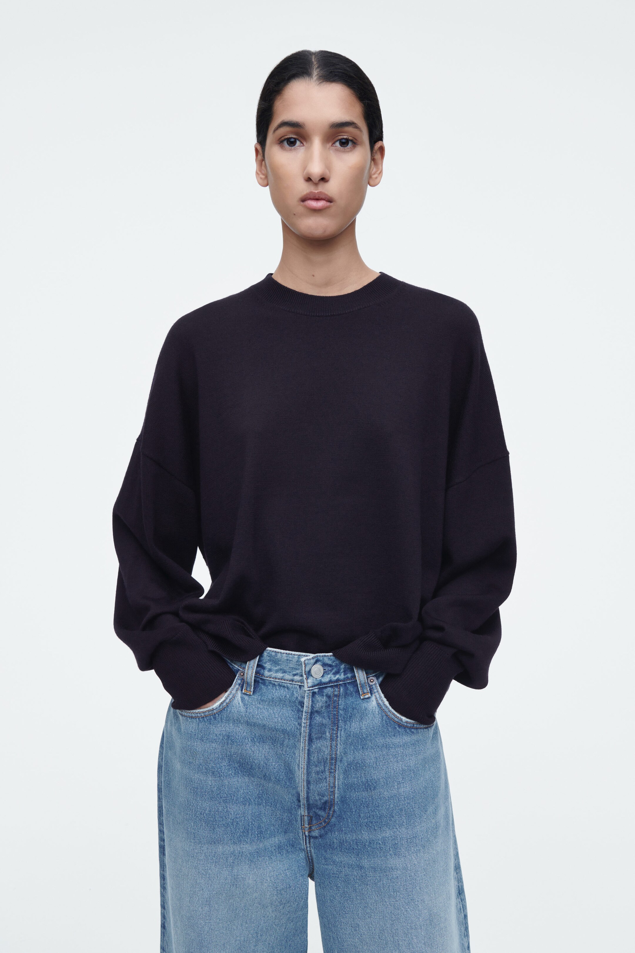 MERINO WOOL CREW-NECK JUMPER