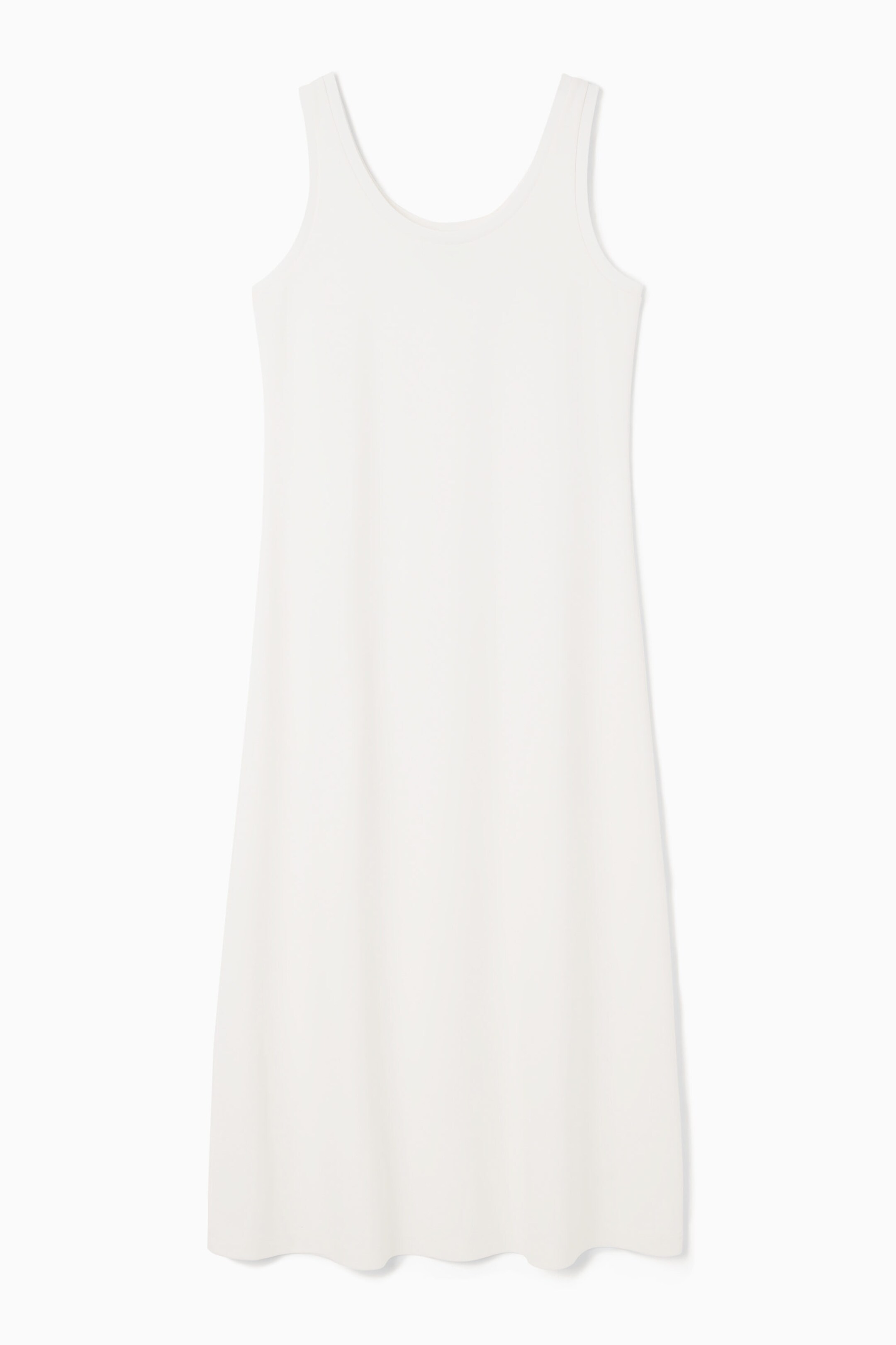 SCOOP-NECK JERSEY MIDI DRESS