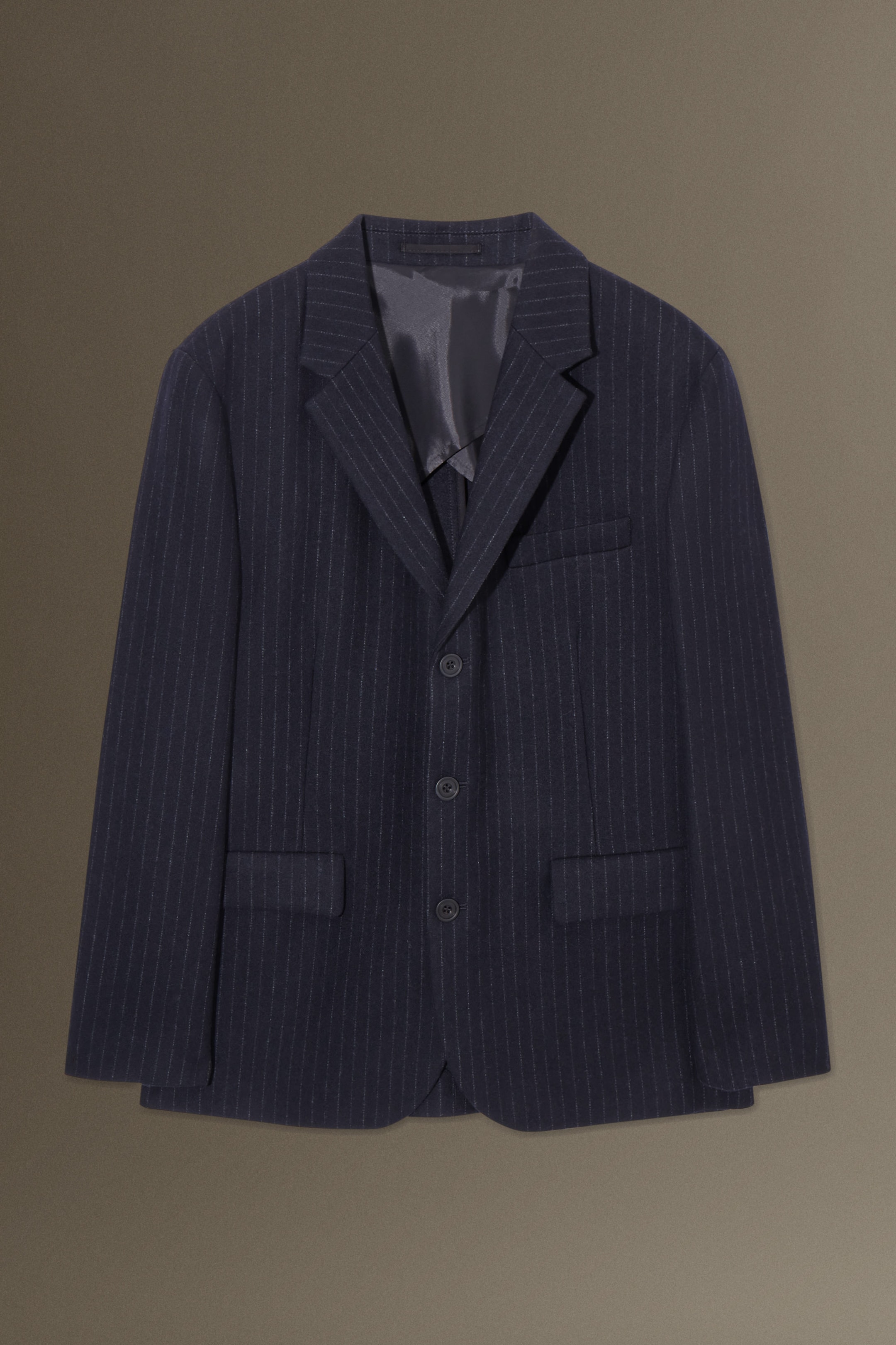 PINSTRIPED WOOL BLAZER - REGULAR