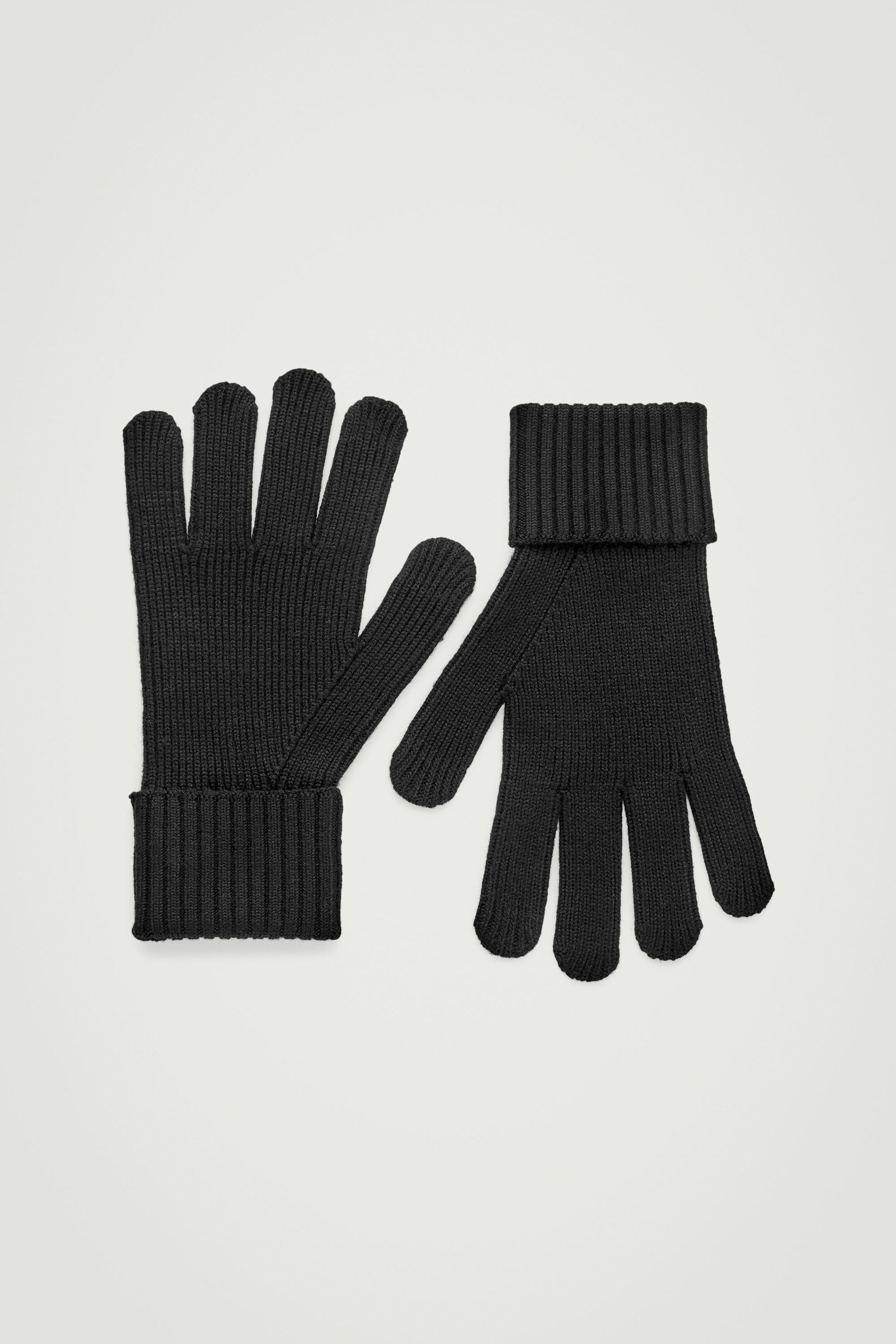 RIBBED WOOL GLOVES