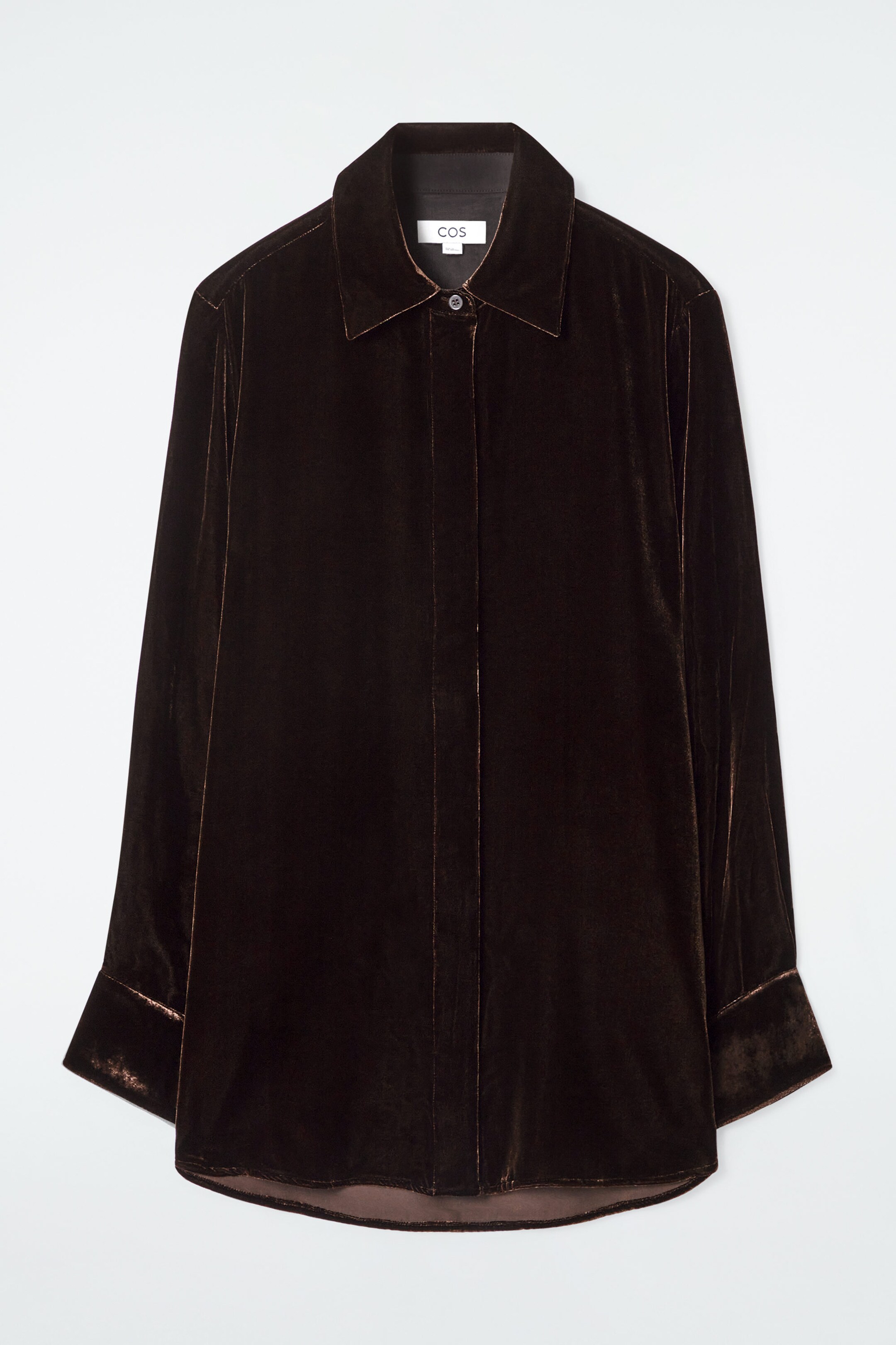 RELAXED SILK-BLEND VELVET SHIRT