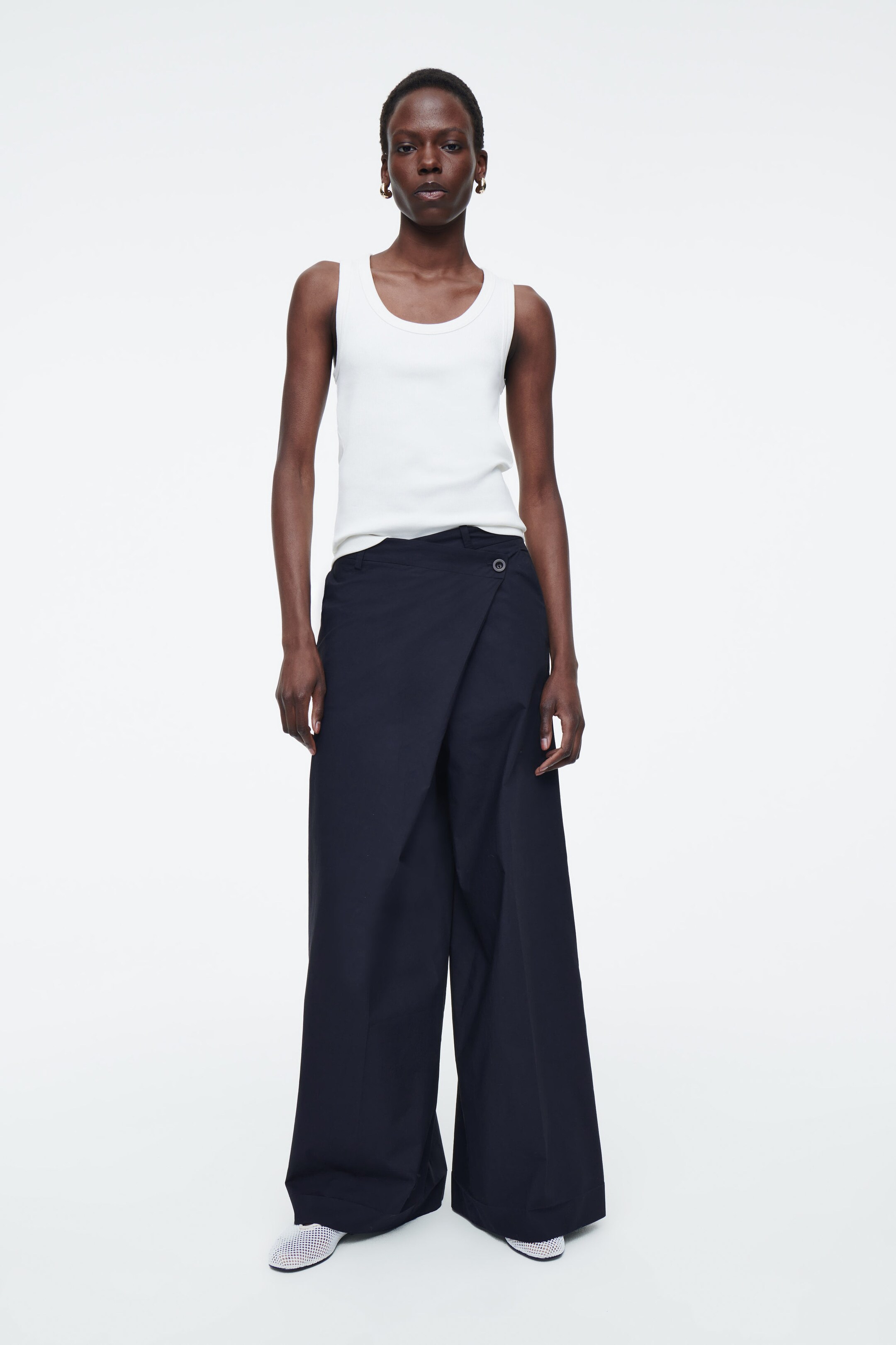 ASYMMETRIC WRAP TROUSERS