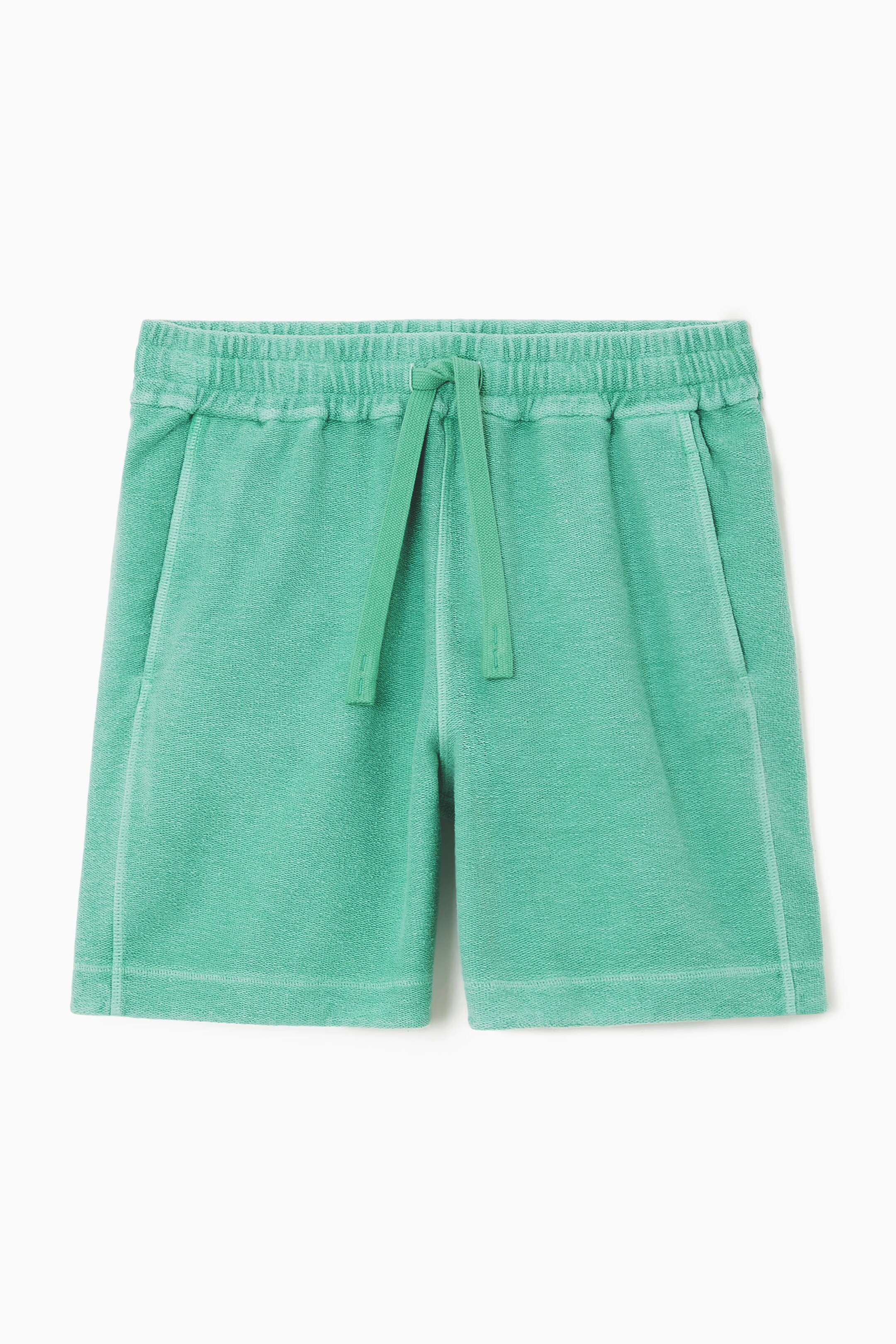 DRAWSTRING TERRY SHORTS