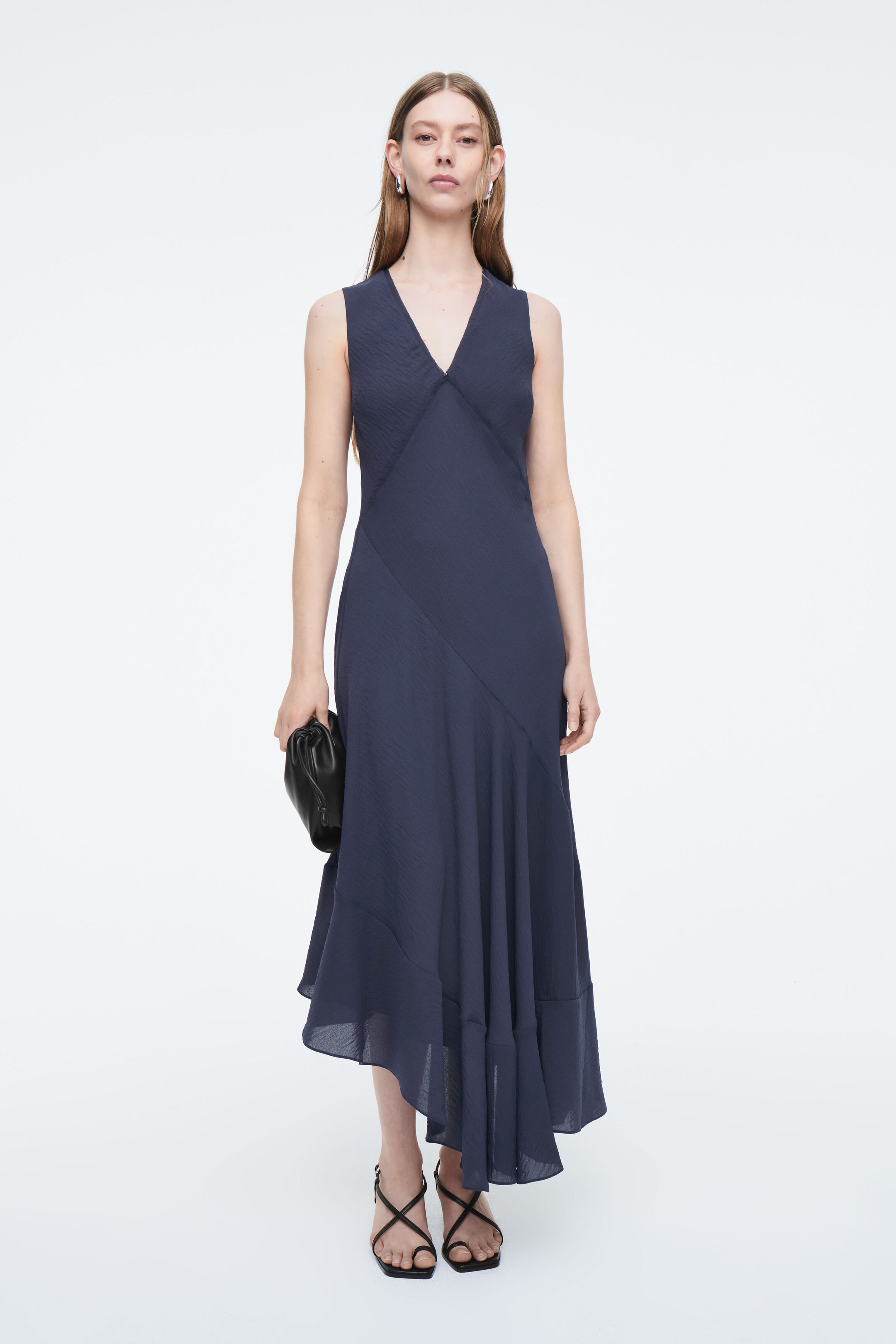 FLOATY ASYMMETRIC MIDI DRESS