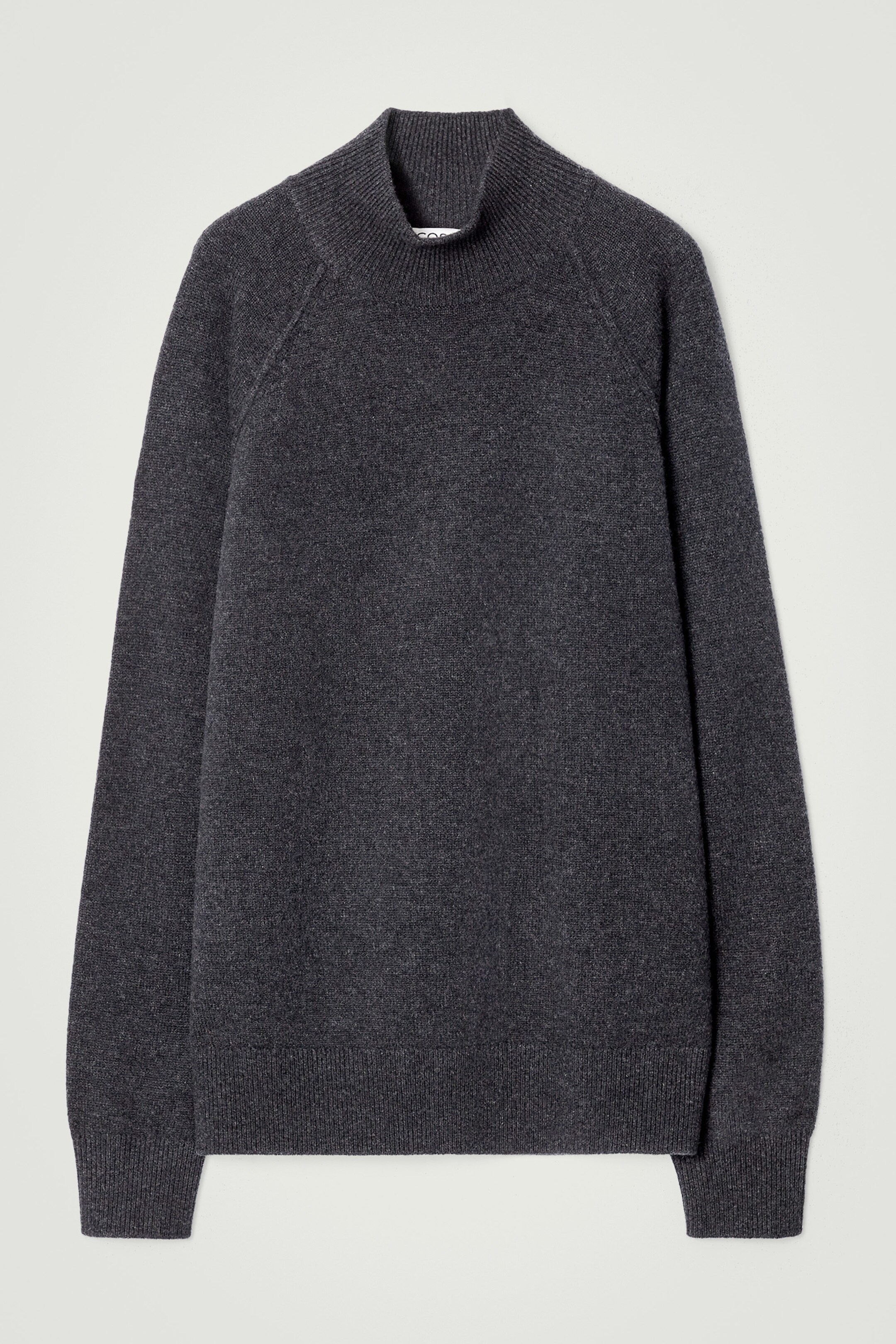 PURE CASHMERE FUNNEL-NECK JUMPER