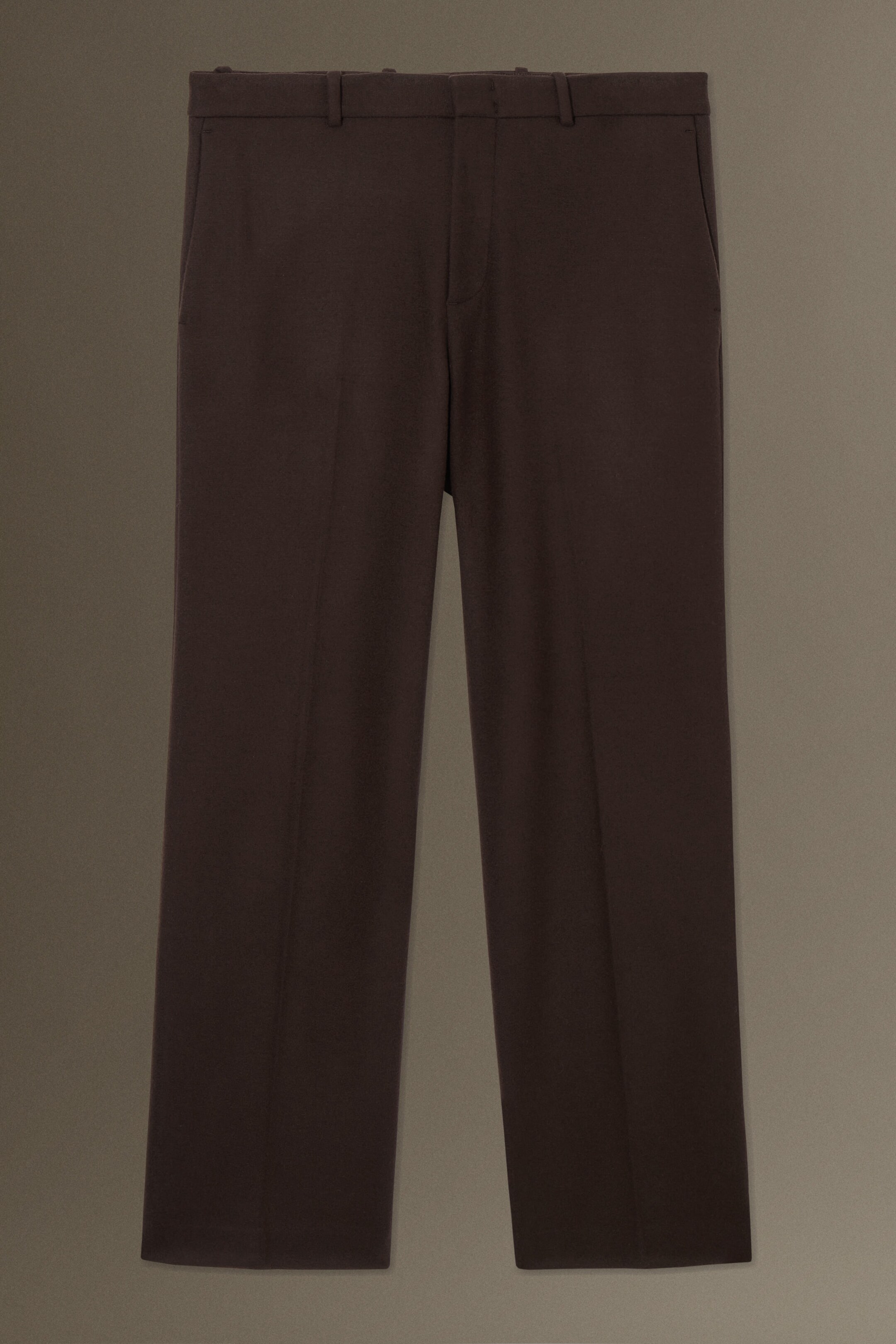 RELAXED WOOL STRAIGHT-LEG TROUSERS