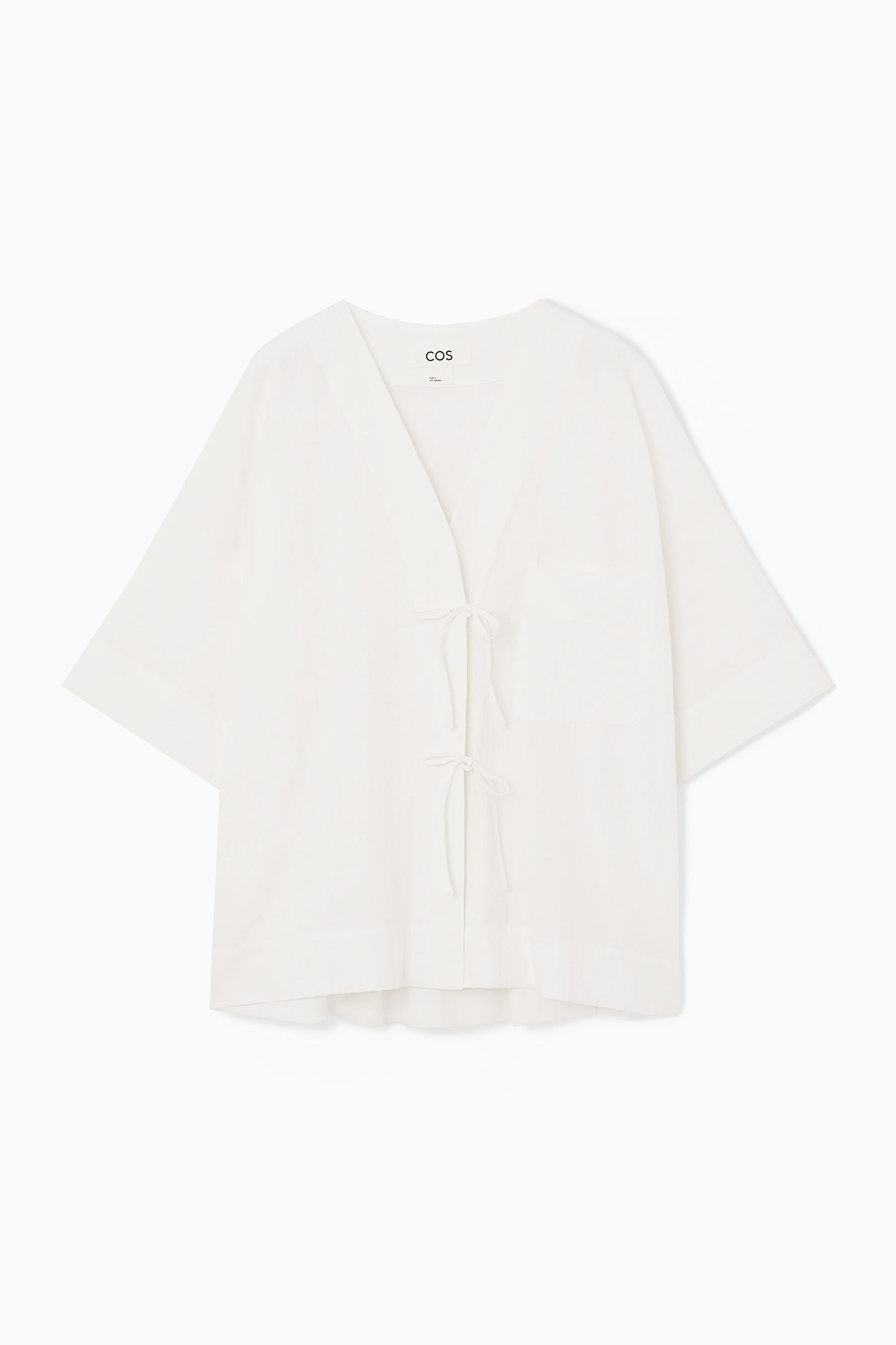 RELAXED TIE-FRONT COTTON SHIRT