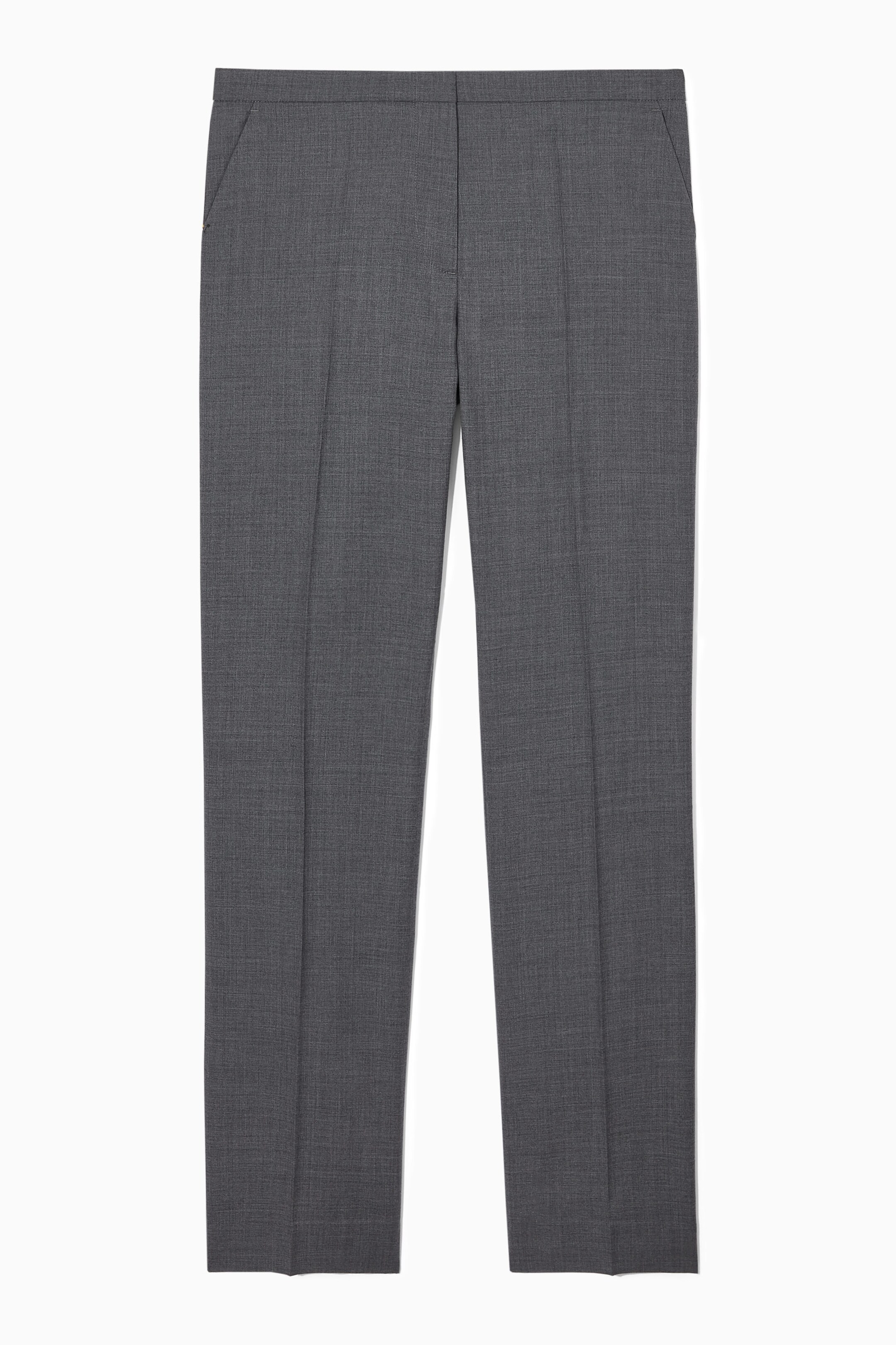 SLIM TAILORED WOOL TROUSERS