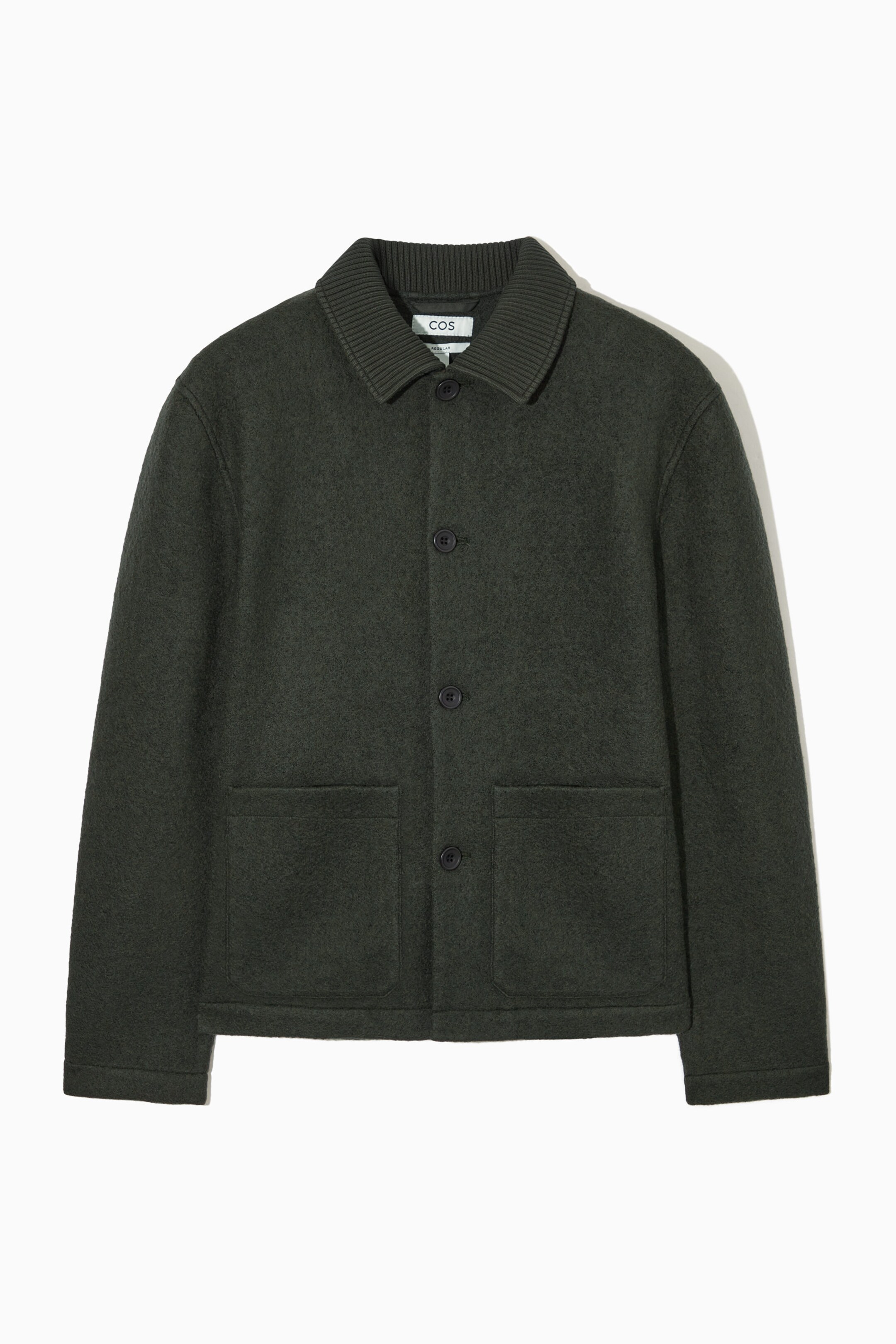 KNITTED-COLLAR WORKWEAR JACKET