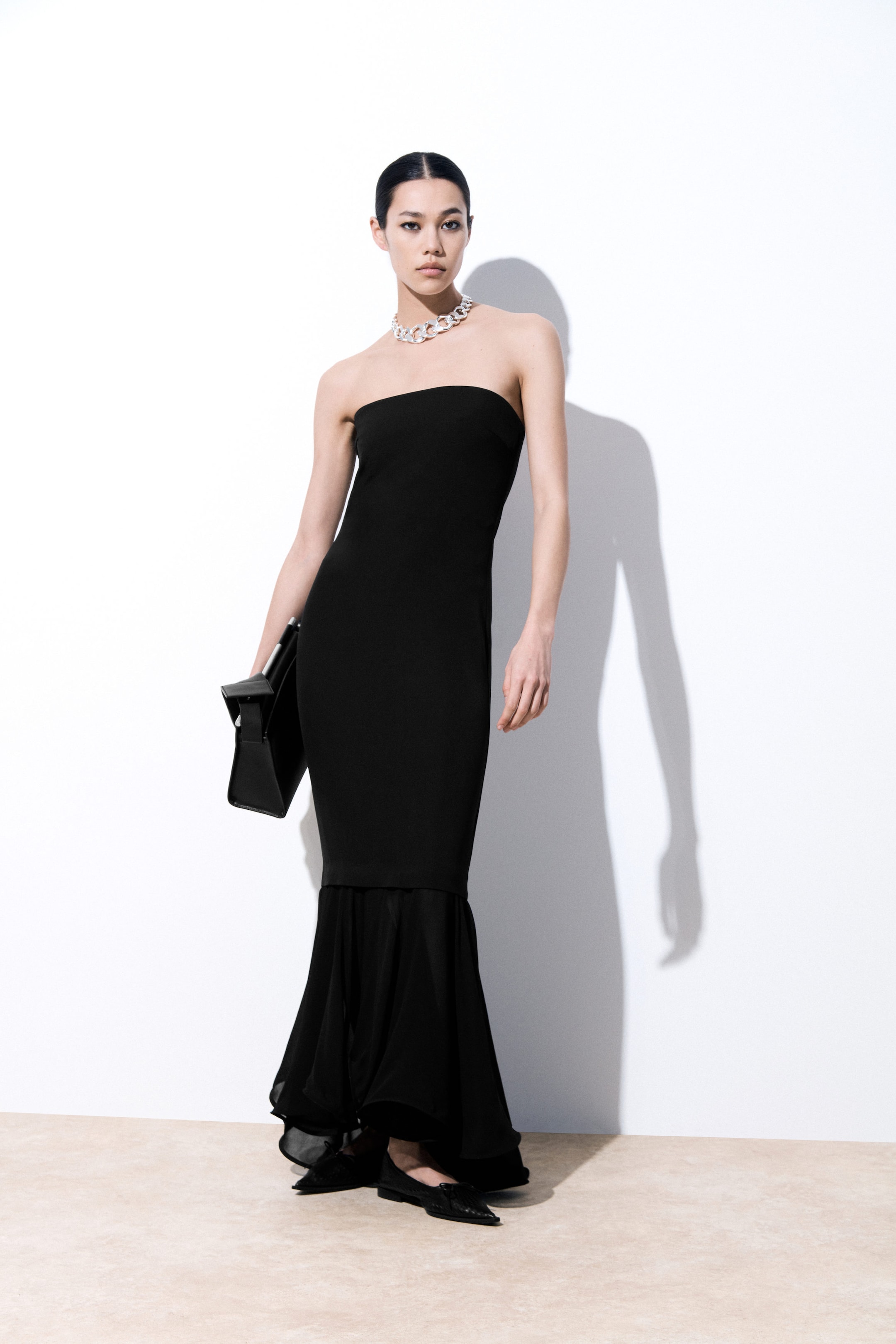 THE FISHTAIL BANDEAU MAXI DRESS