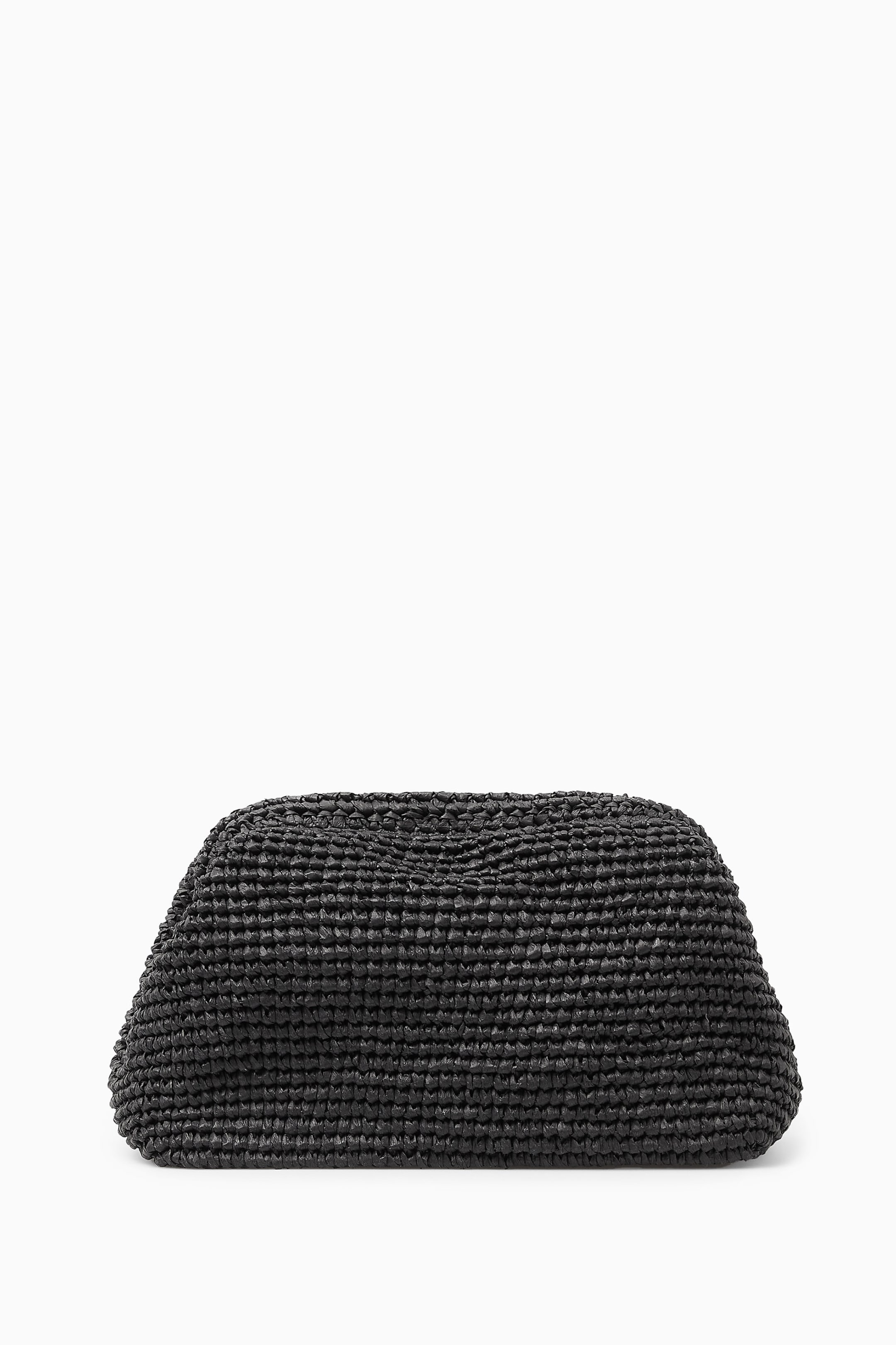 FRAMED CLUTCH - RAFFIA