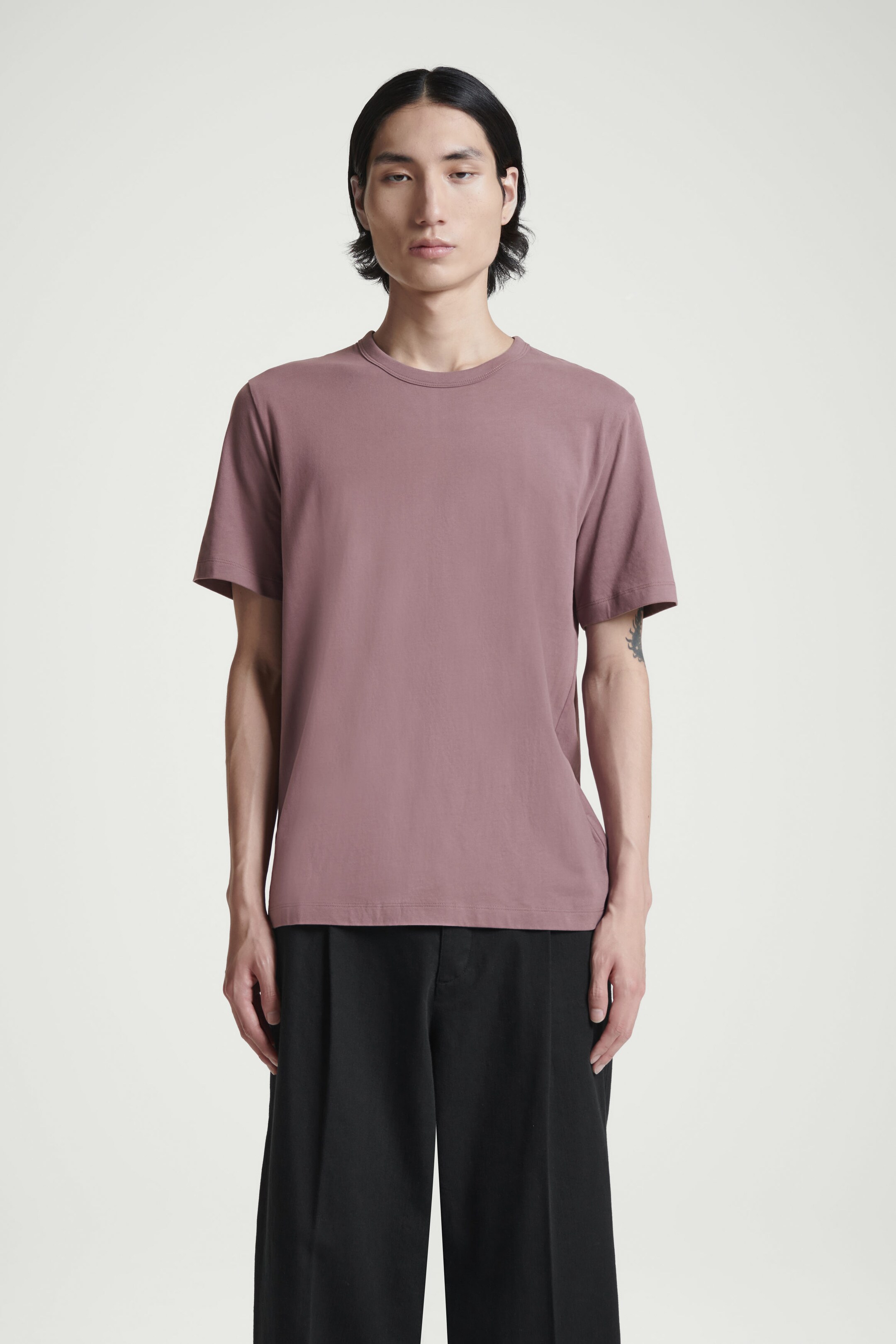 REGULAR LIGHTWEIGHT BRUSHED-COTTON T-SHIRT