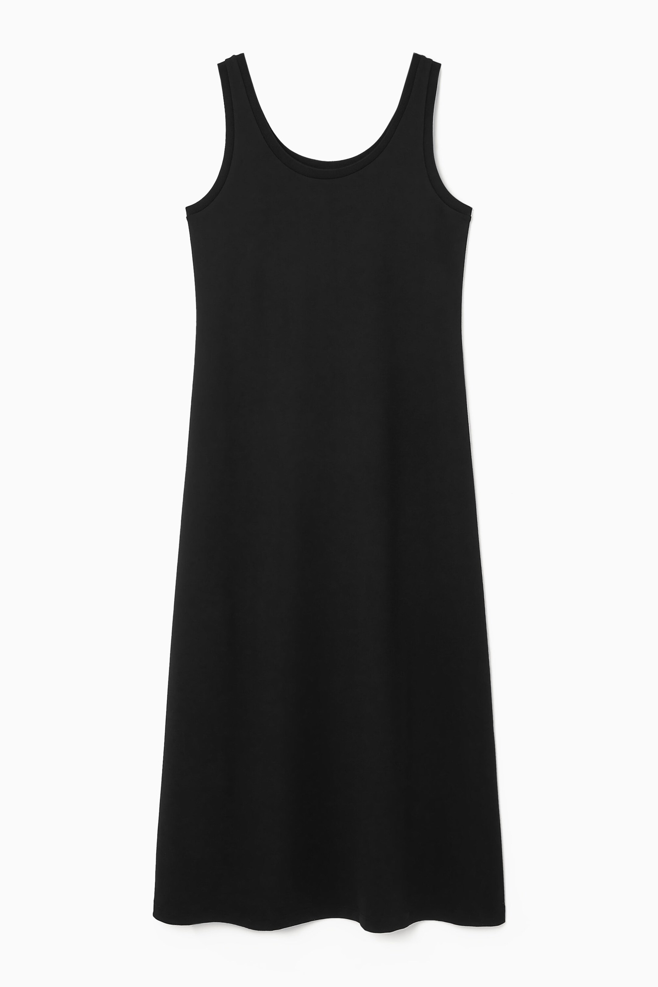 SCOOP-NECK JERSEY MIDI DRESS