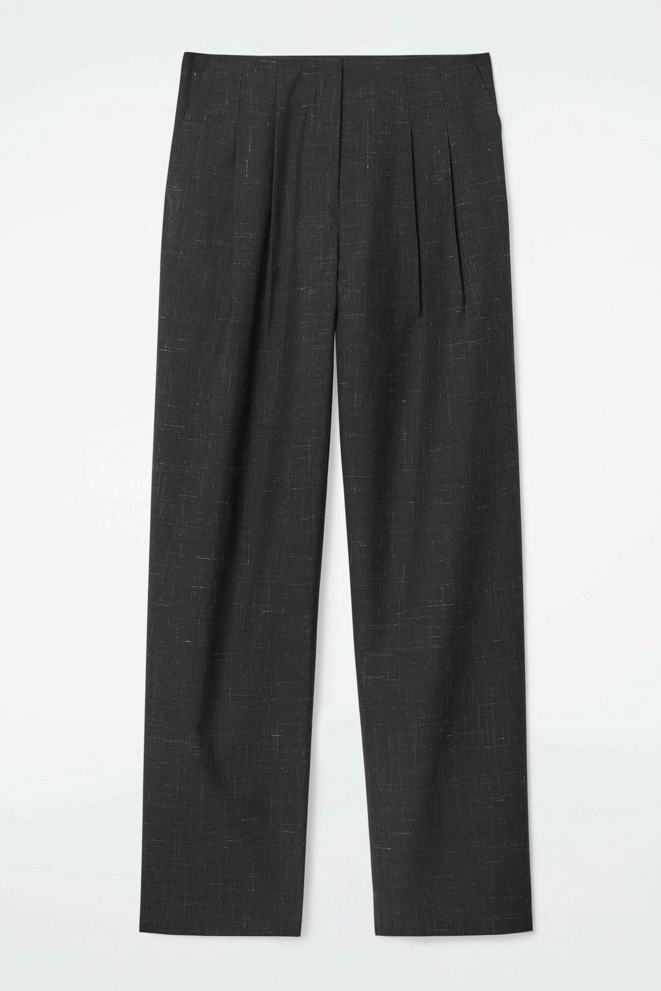 REGULAR FLECKED-WOOL STRAIGHT-LEG TROUSERS