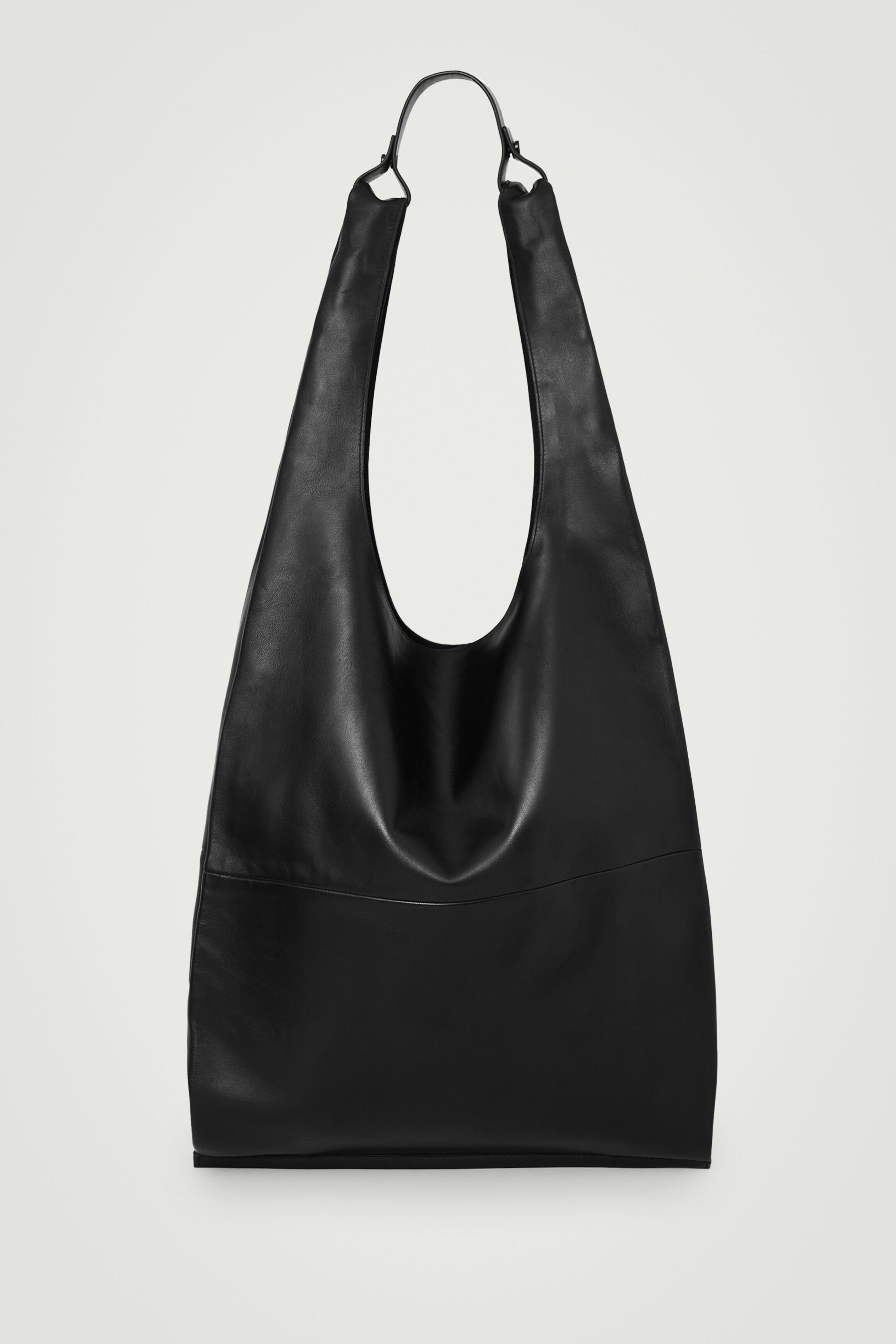 SLOUCHY TOTE LEATHER BLACK