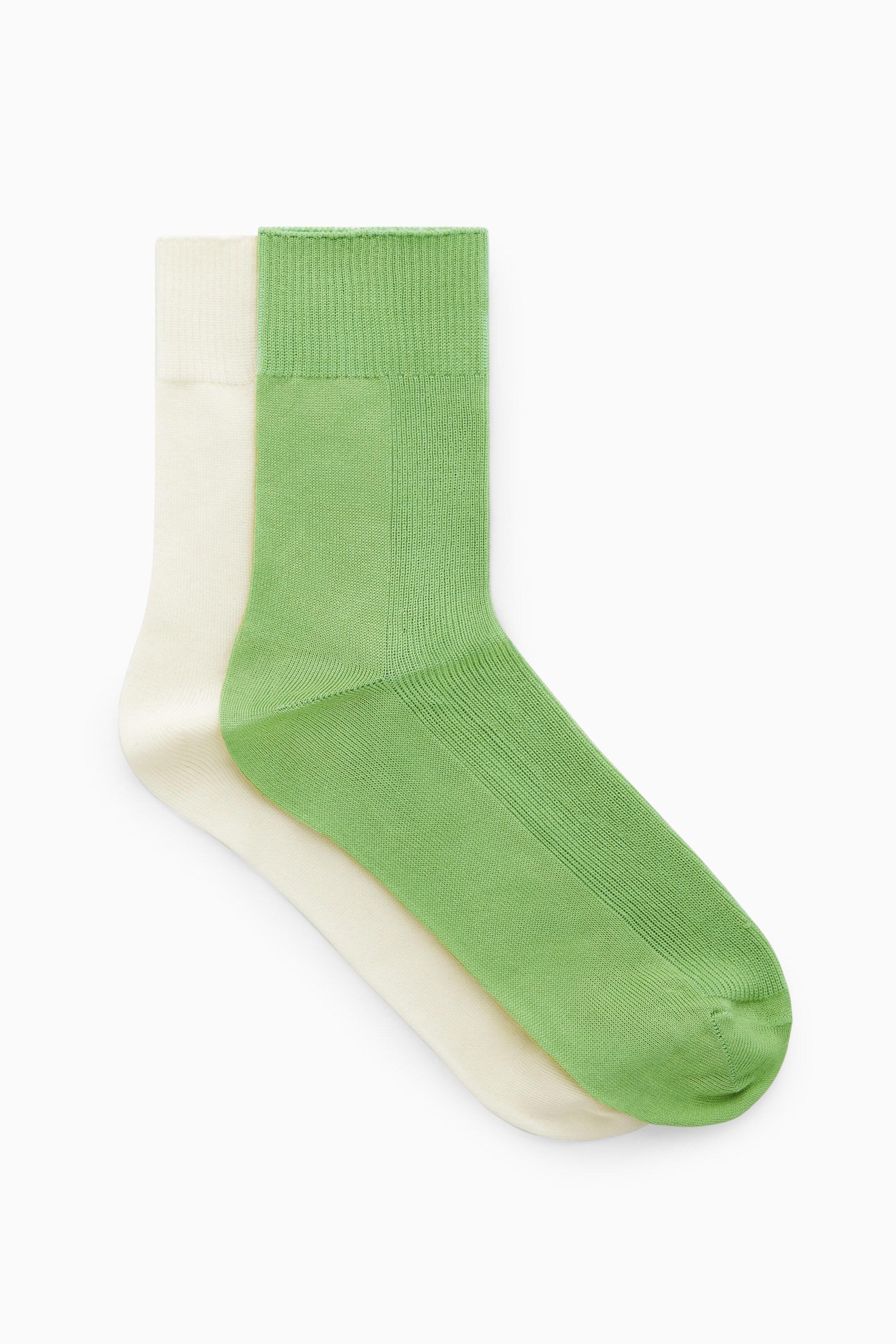 2-PACK RIBBED PANEL SOCKS