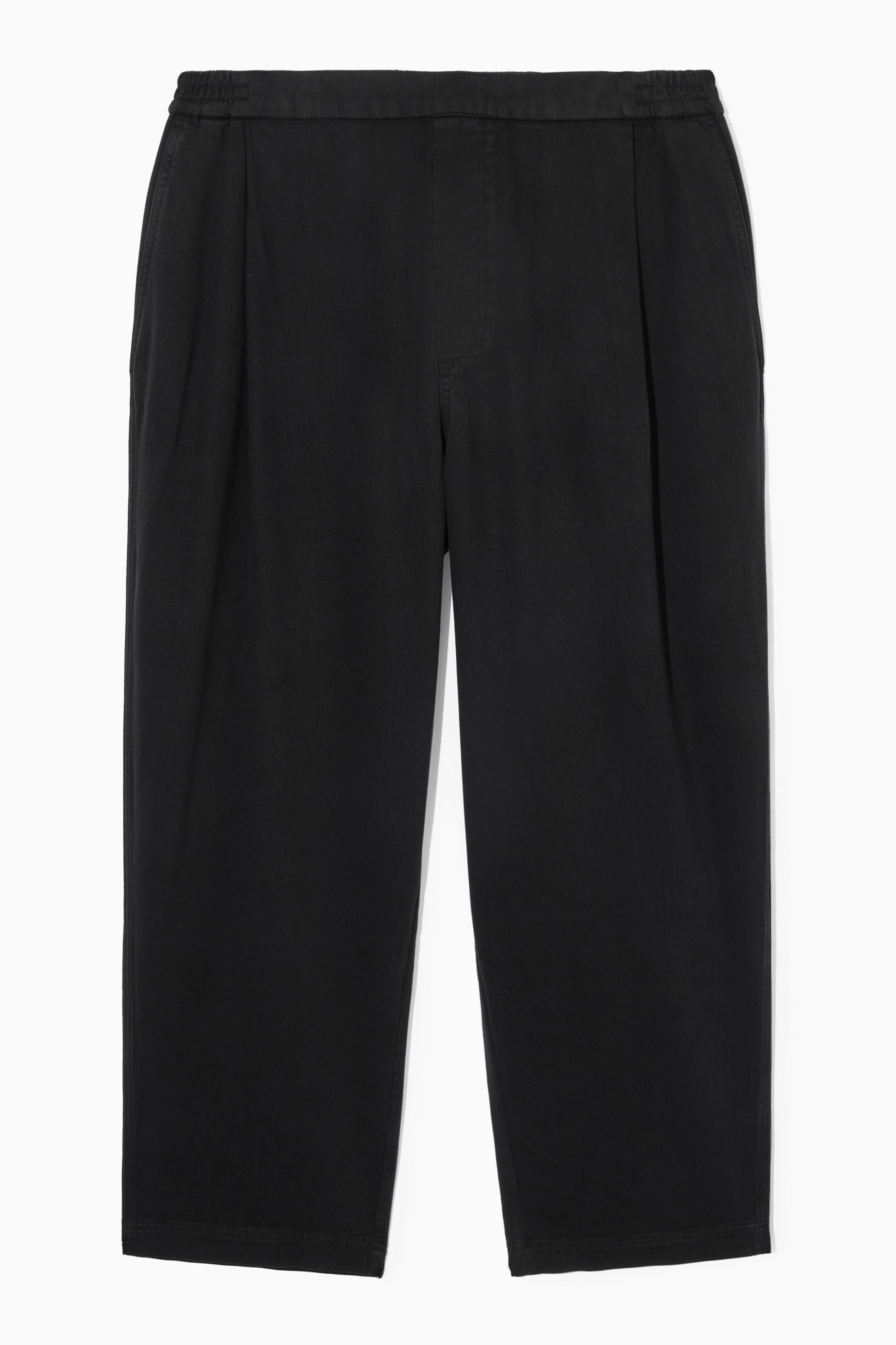 ELASTICATED TWILL TROUSERS