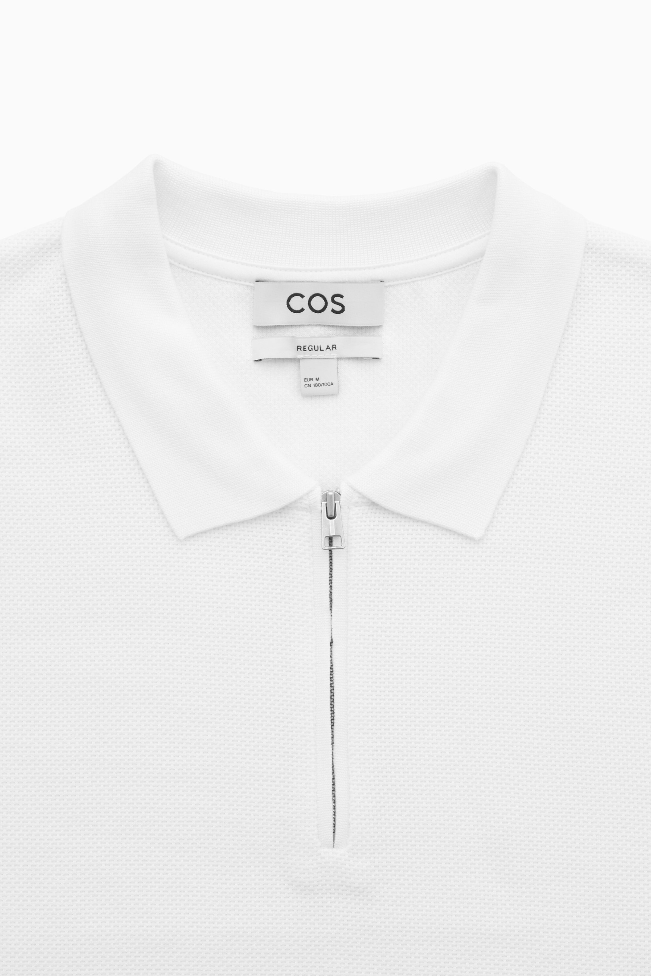 COTTON-PIQUÉ HALF-ZIP POLO SHIRT