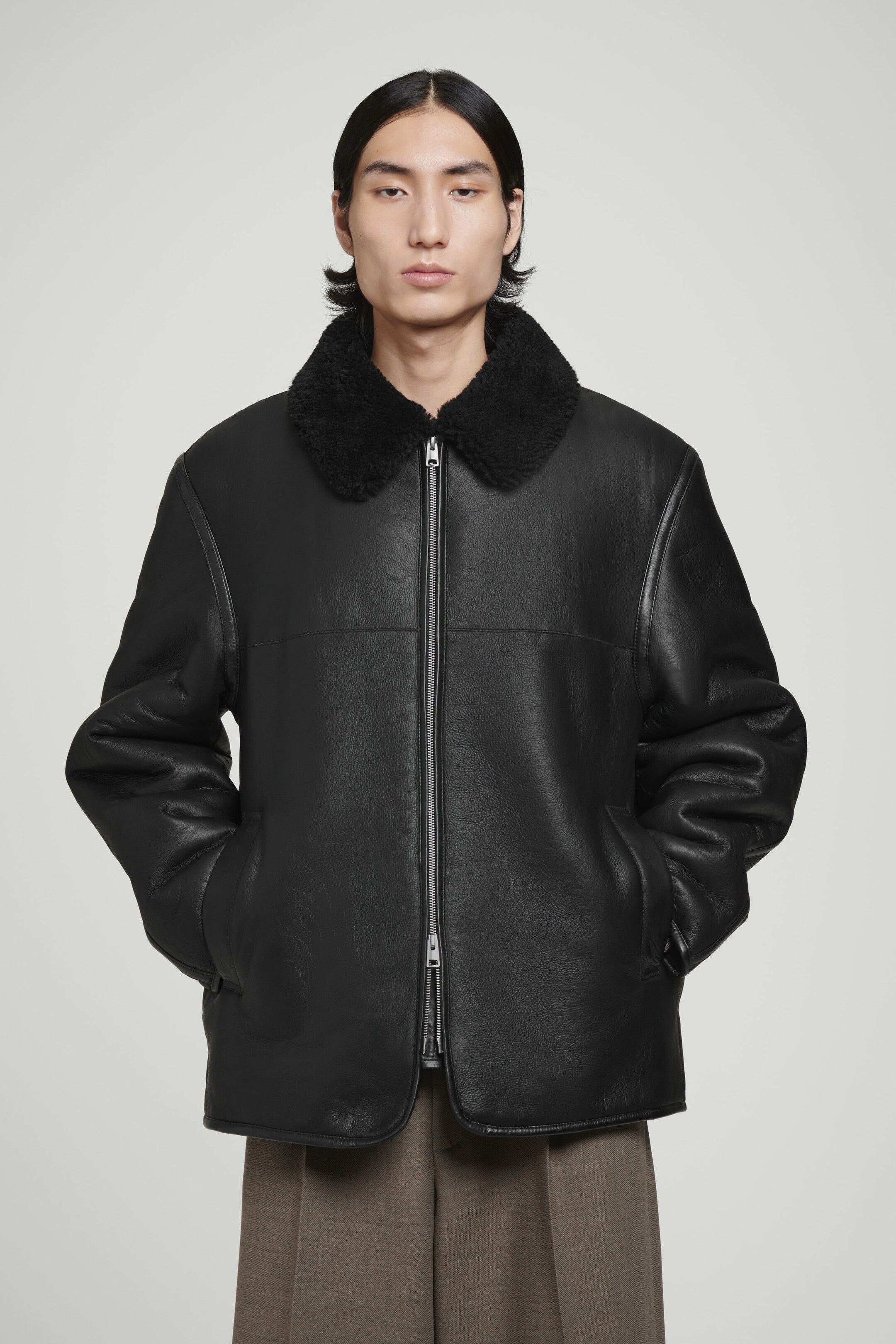 SHEARLING FLIGHT JACKET