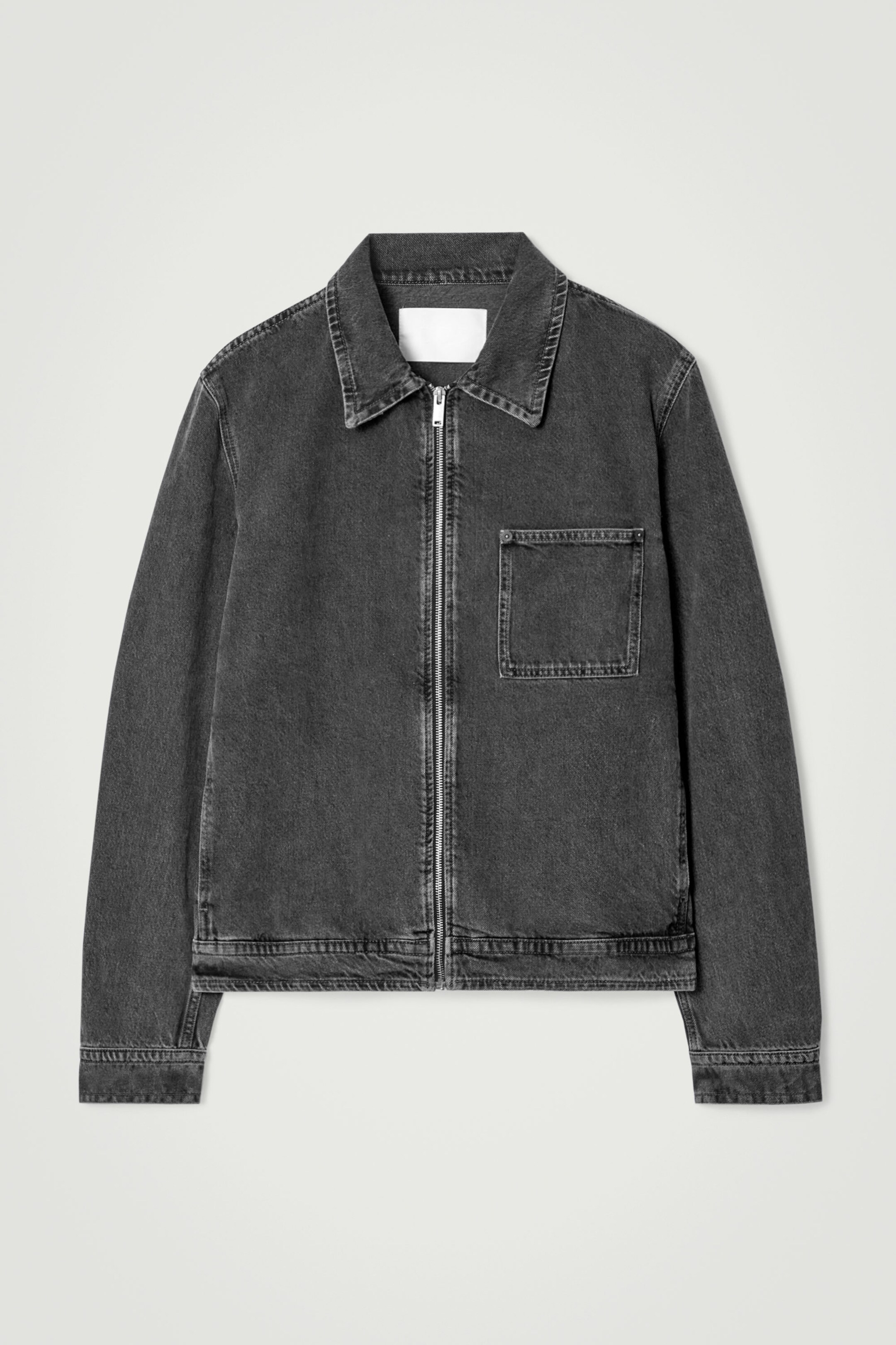 BOXY DENIM ZIP-UP JACKET