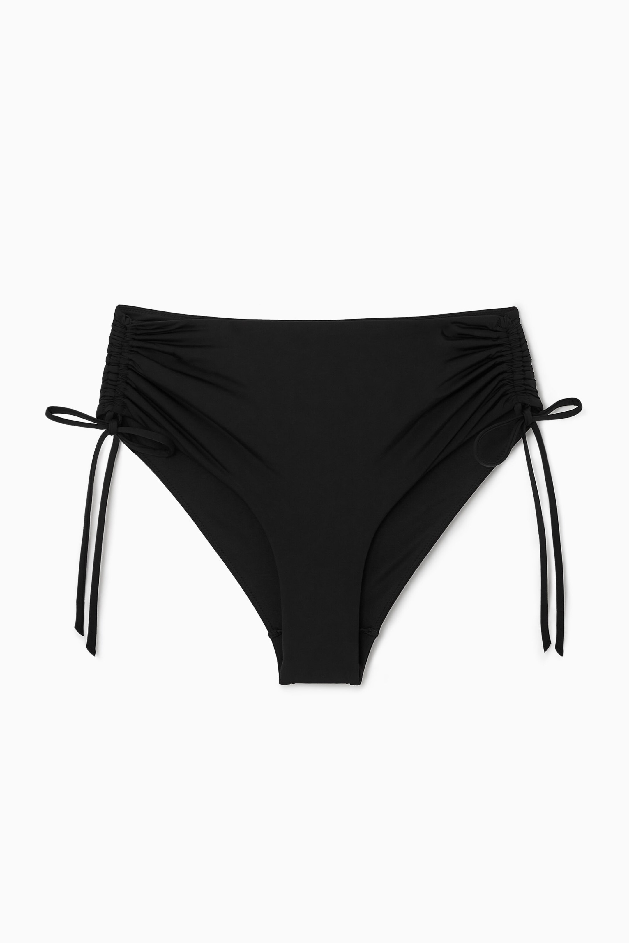 GERAFFTE BIKINIHOSE MIT HOHEM BUND