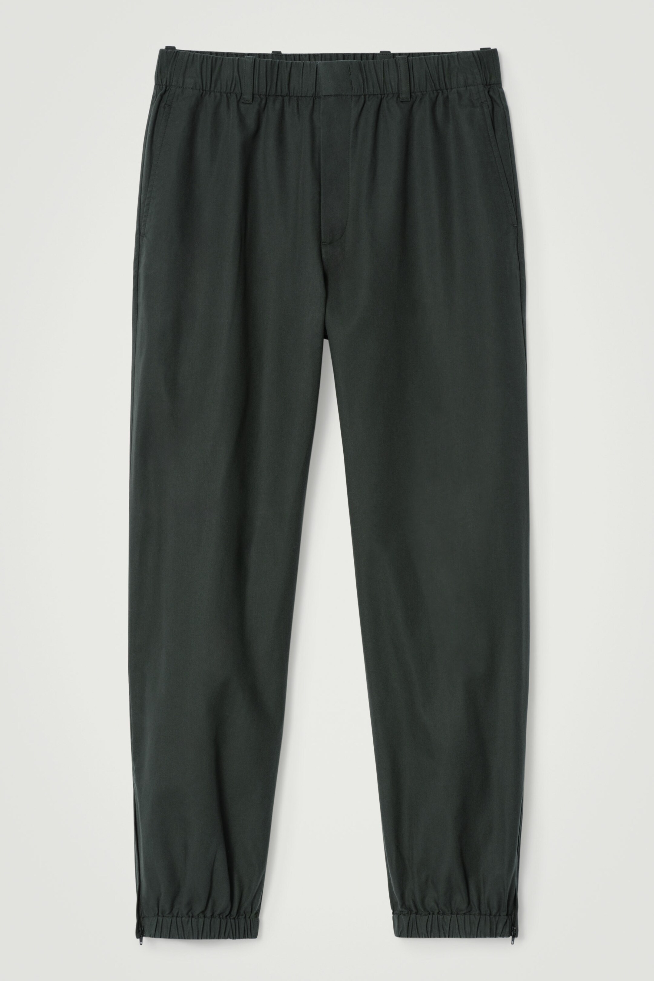 ELASTICATED TAPERED TROUSERS