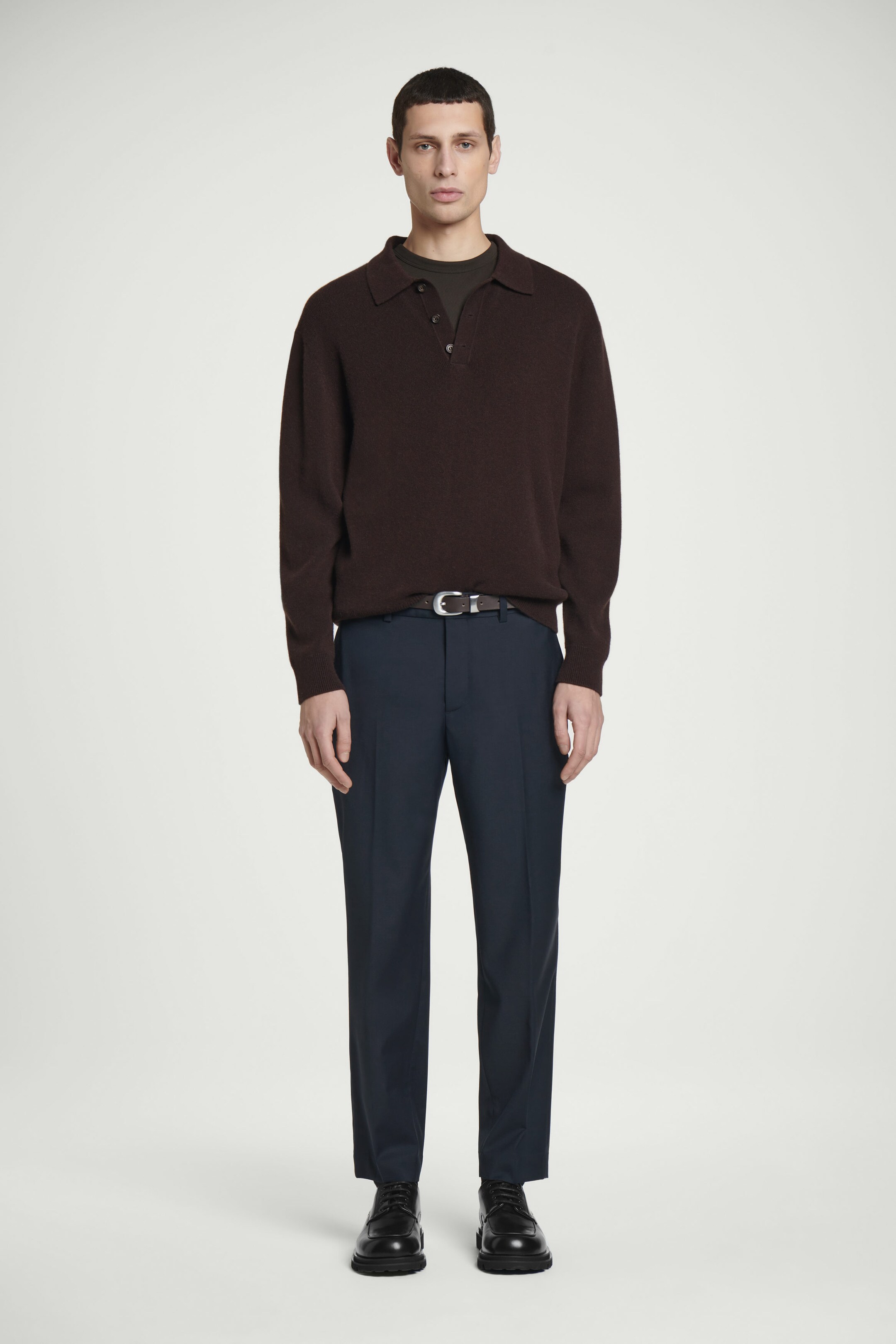 SLIM WOOL TROUSERS