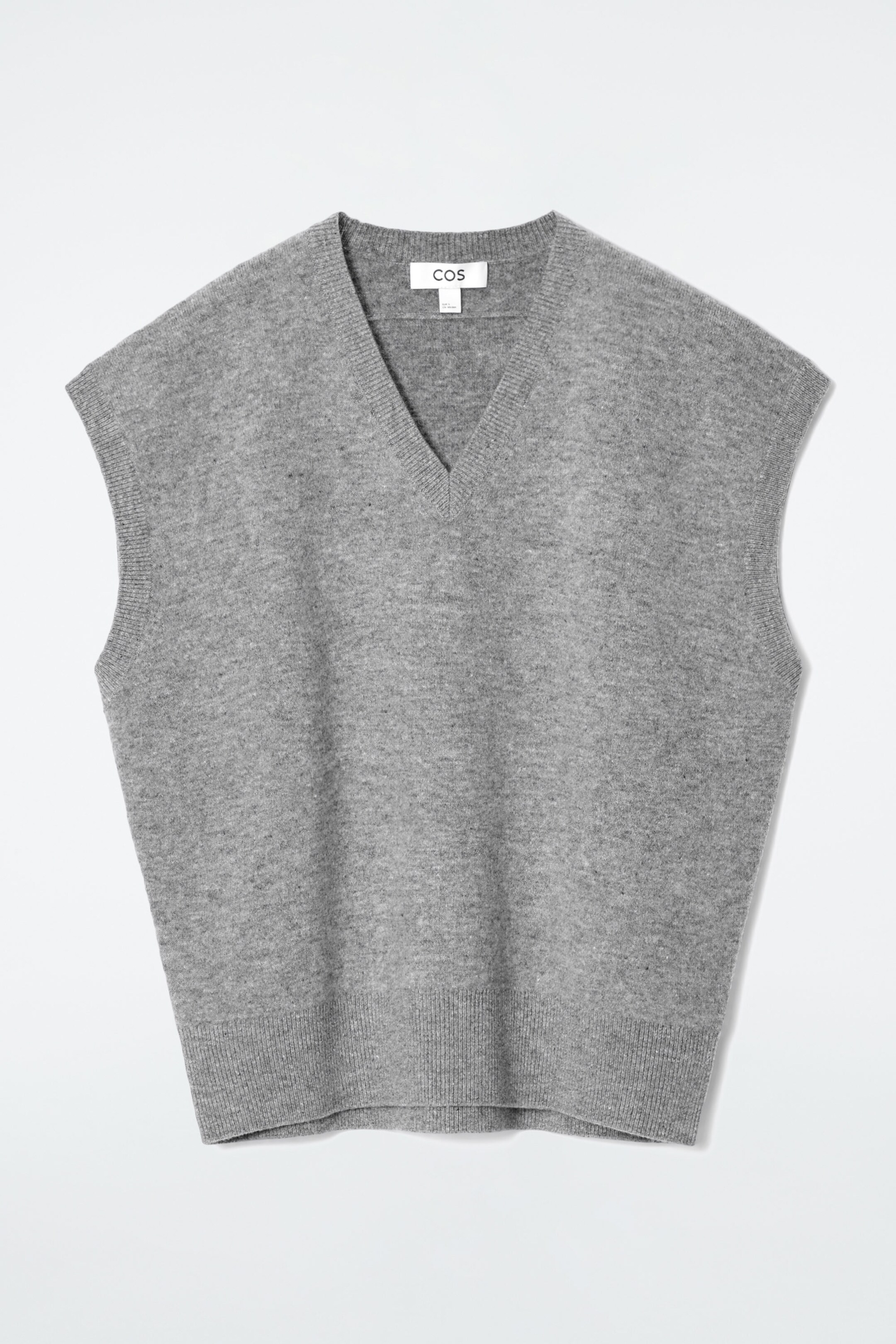 DOUBLE-FACED WOOL V-NECK VEST