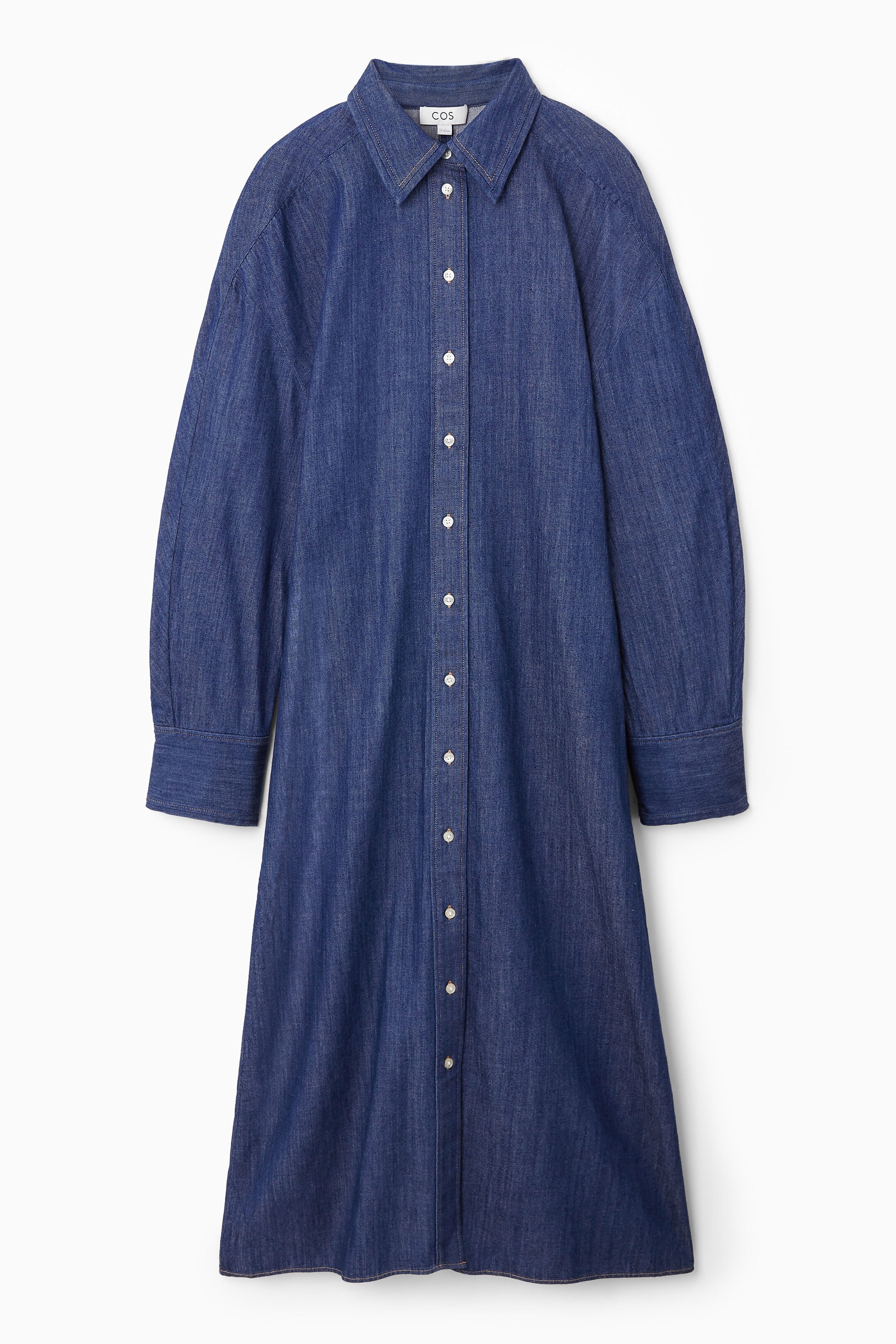 ROBE-CHEMISE SILHOUETTE ARRONDIE DENIM