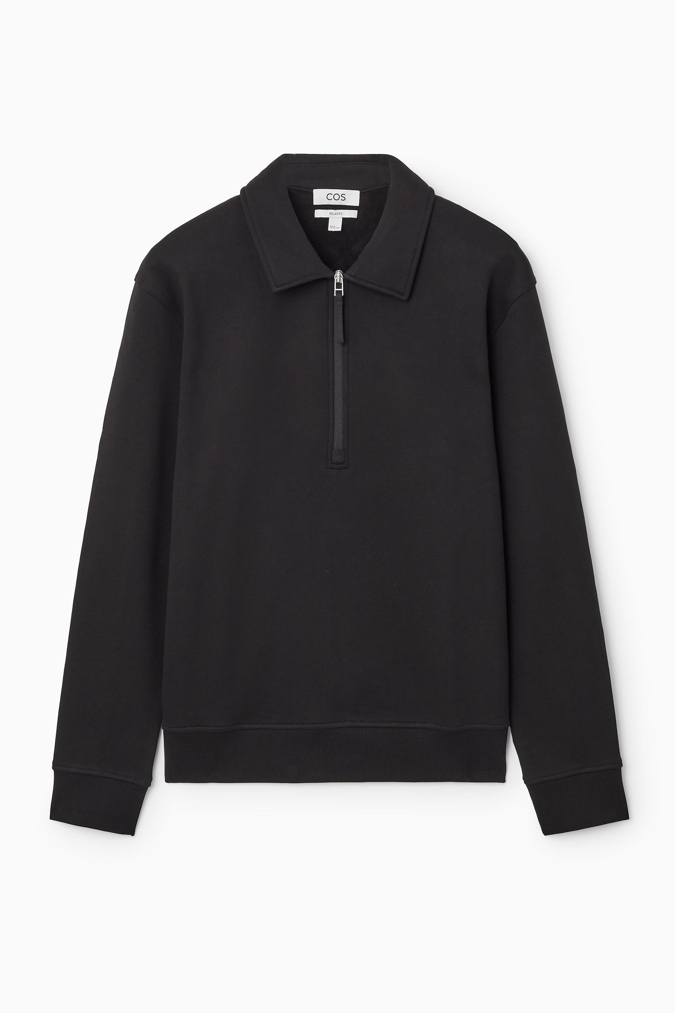 COLLARED HALF-ZIP SWEATSHIRT