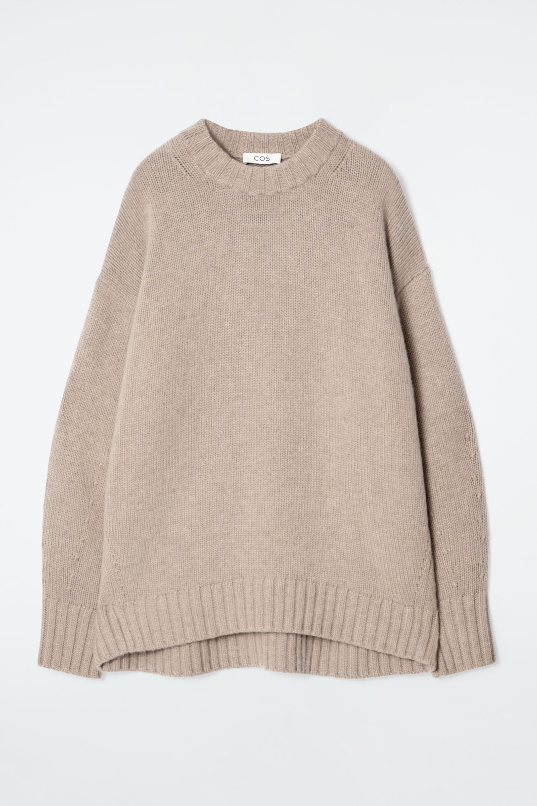 OVERSIZED OPEN-KNIT COTTON TOP - CREAM