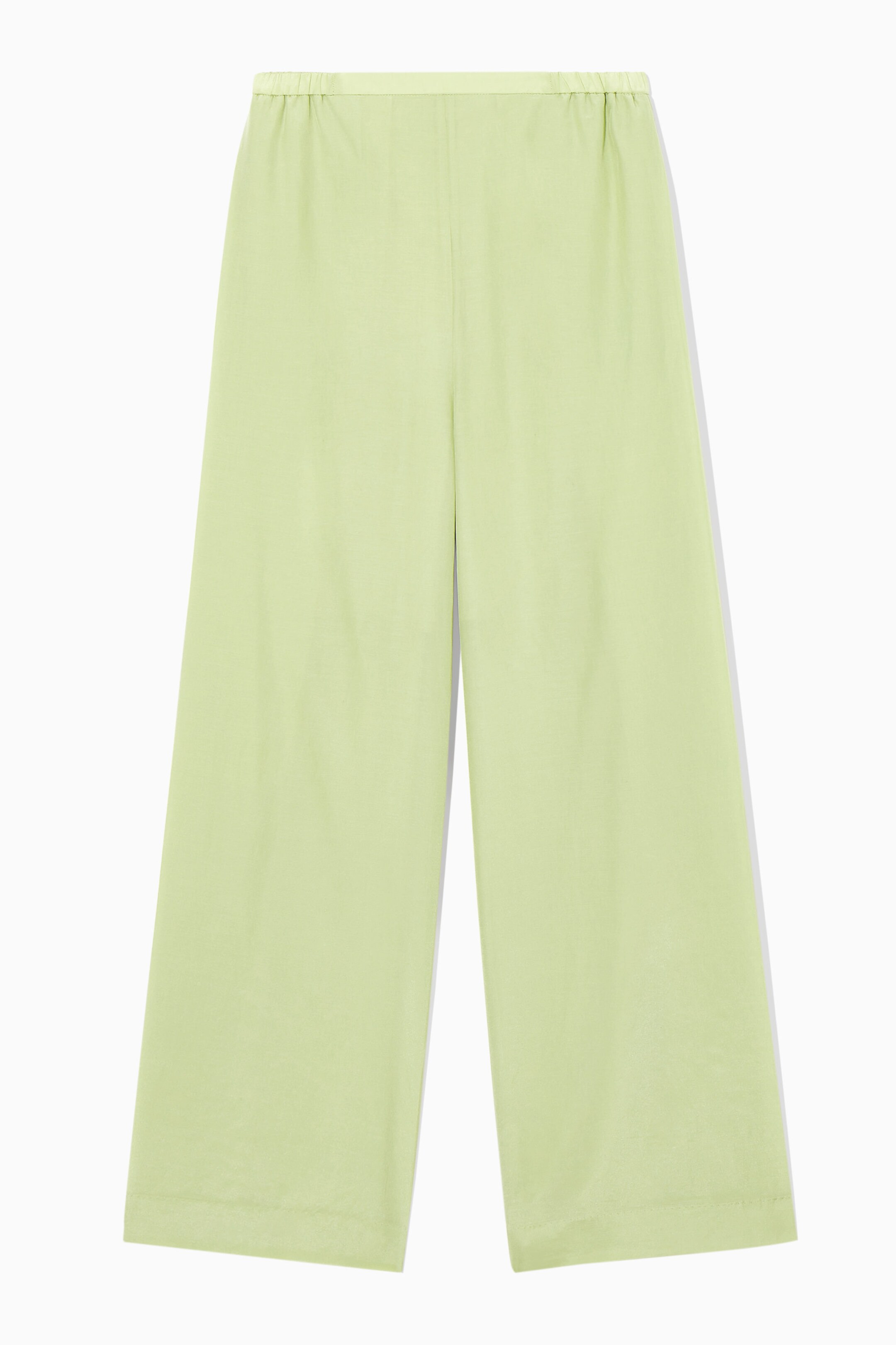 WIDE-LEG SILK-BLEND PANTS