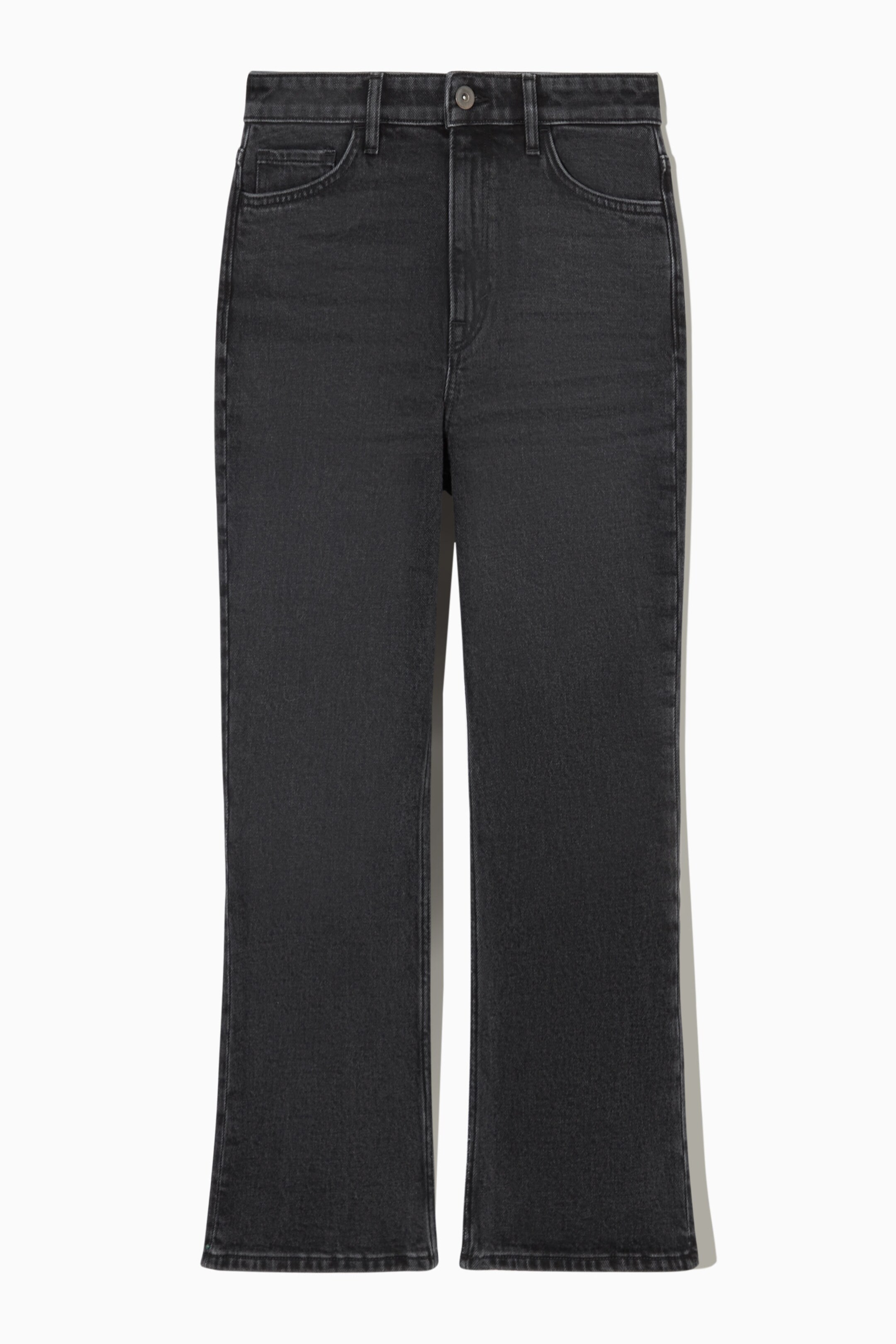 Outlet Fay Italian 32x24 Black Straight Leg Crop Jeans Mid Rise Cotton Stretch