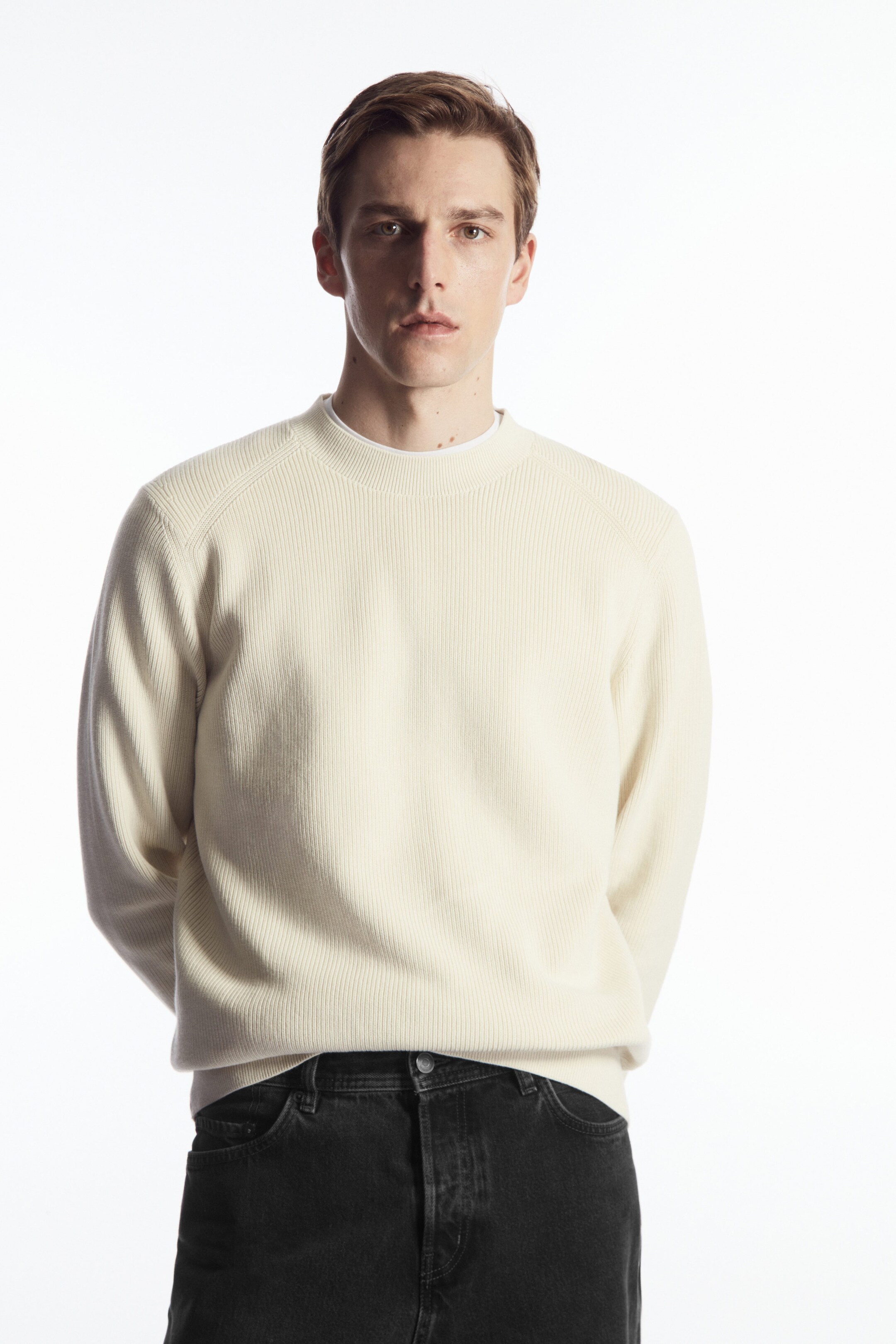 RIBBED-KNIT JUMPER