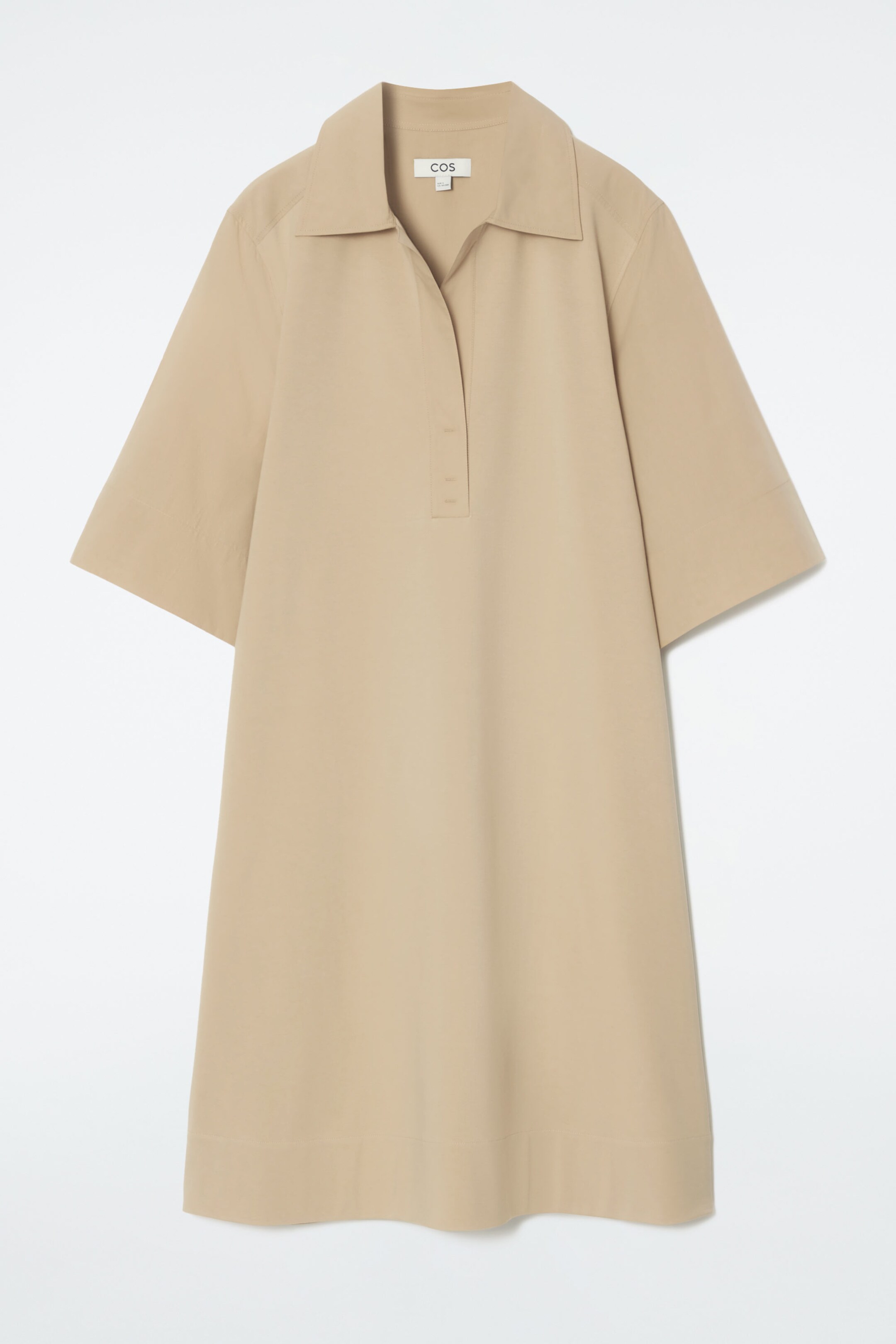 OVERSIZED OPEN-COLLAR SHIRT DRESS