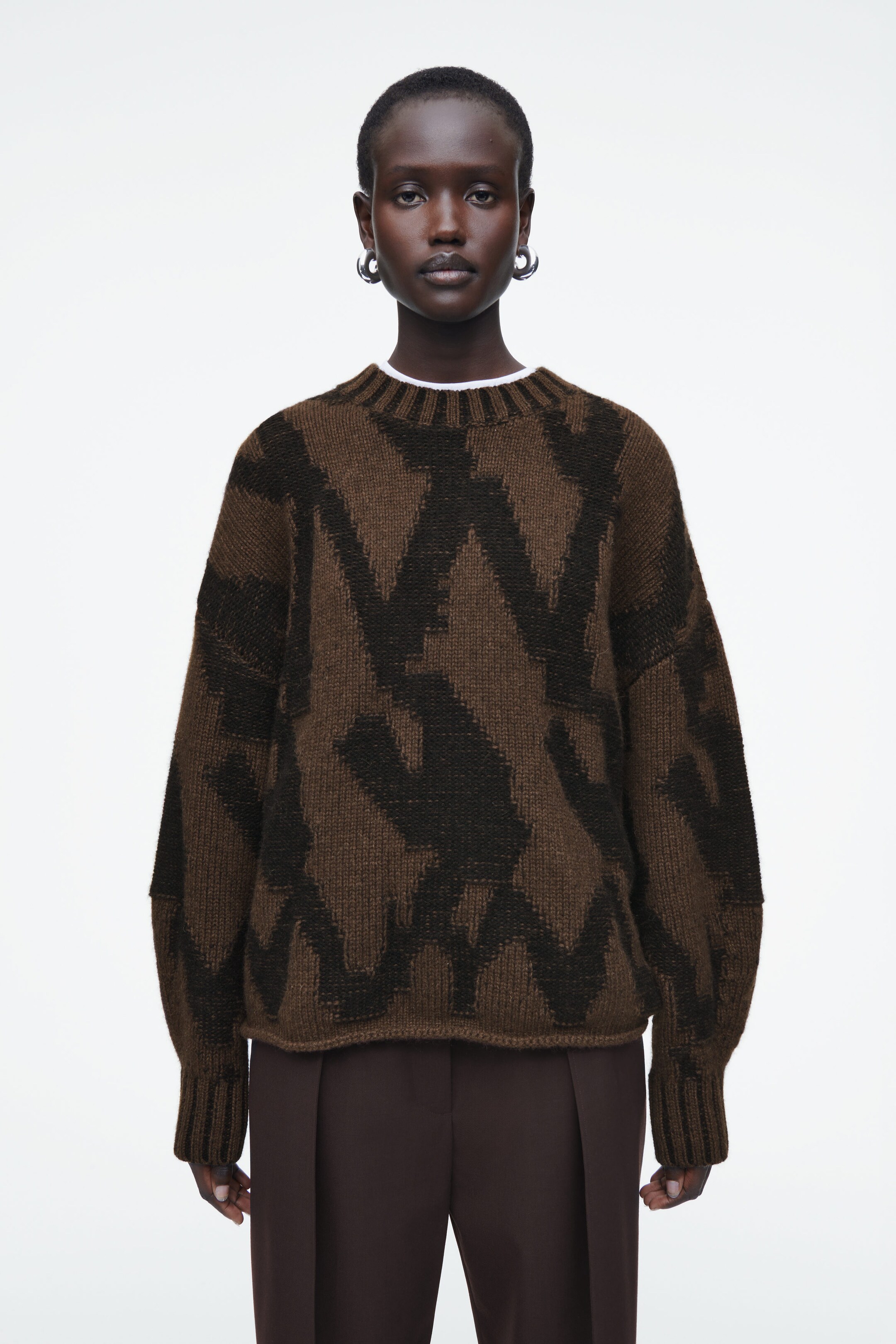 ABSTRACT WOOL-JACQUARD JUMPER