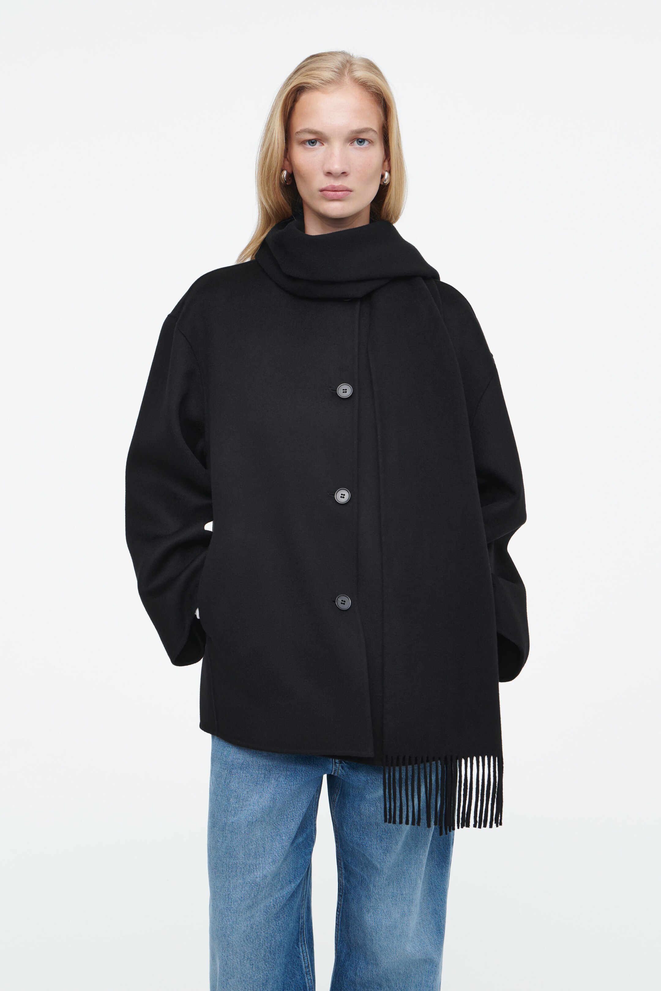 OVERSIZED-SCHALJACKE AUS WOLL-MIX