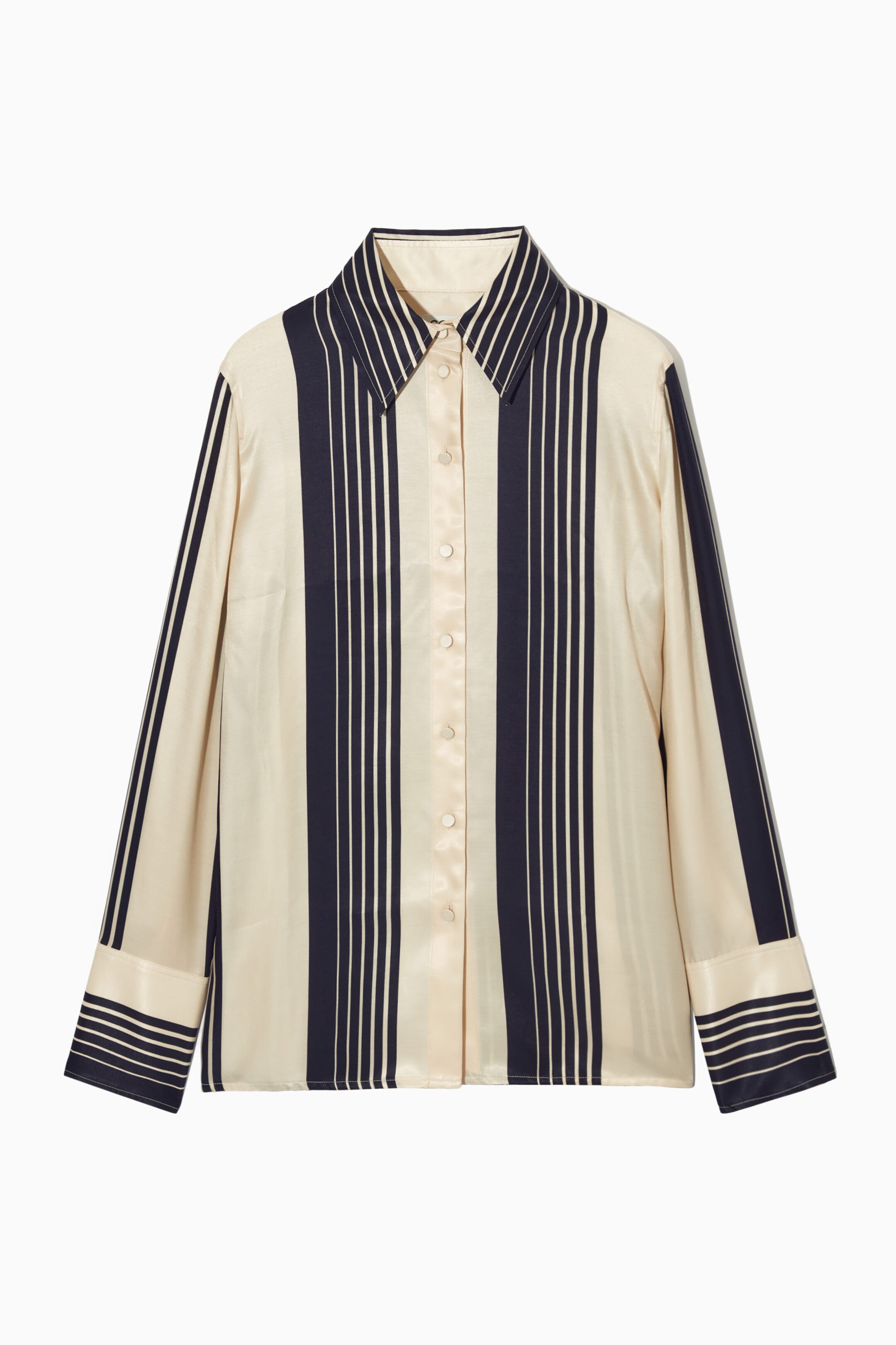 OVERSIZED STRIPED SATIN SHIRT