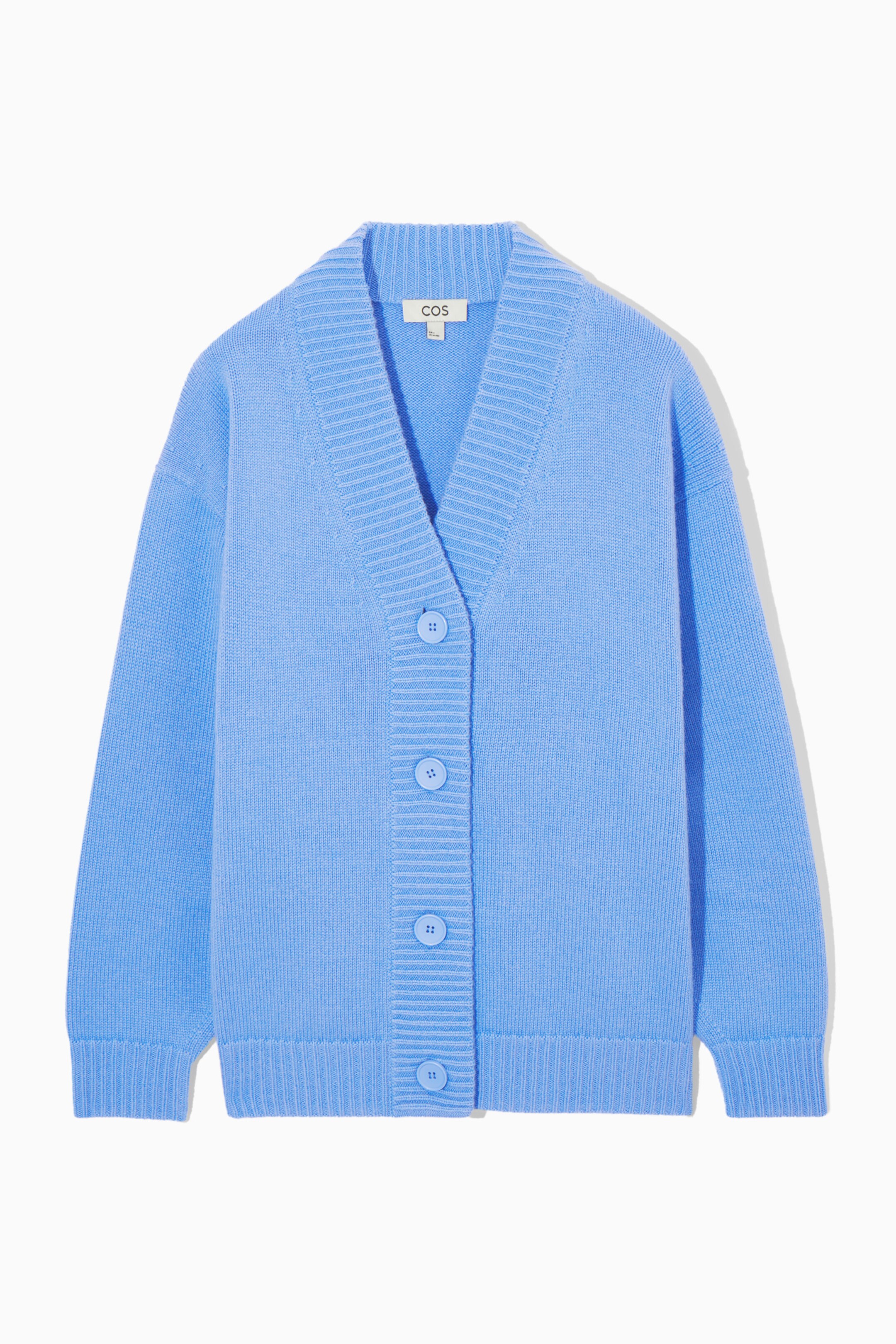 COS blue deals cardigan 100% wool